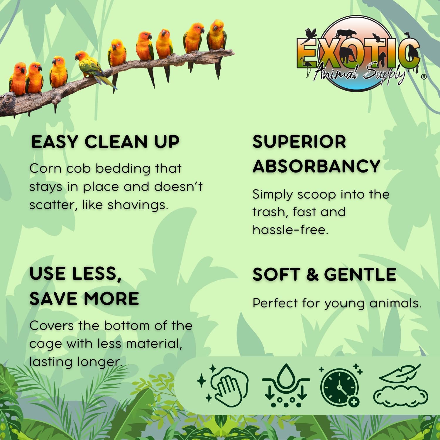 Natural Corn Cob Bedding, Corn Cob Litter, Dust-Free, Birds and Small Animals, ~10 lbs (690 CU in) - Image 5