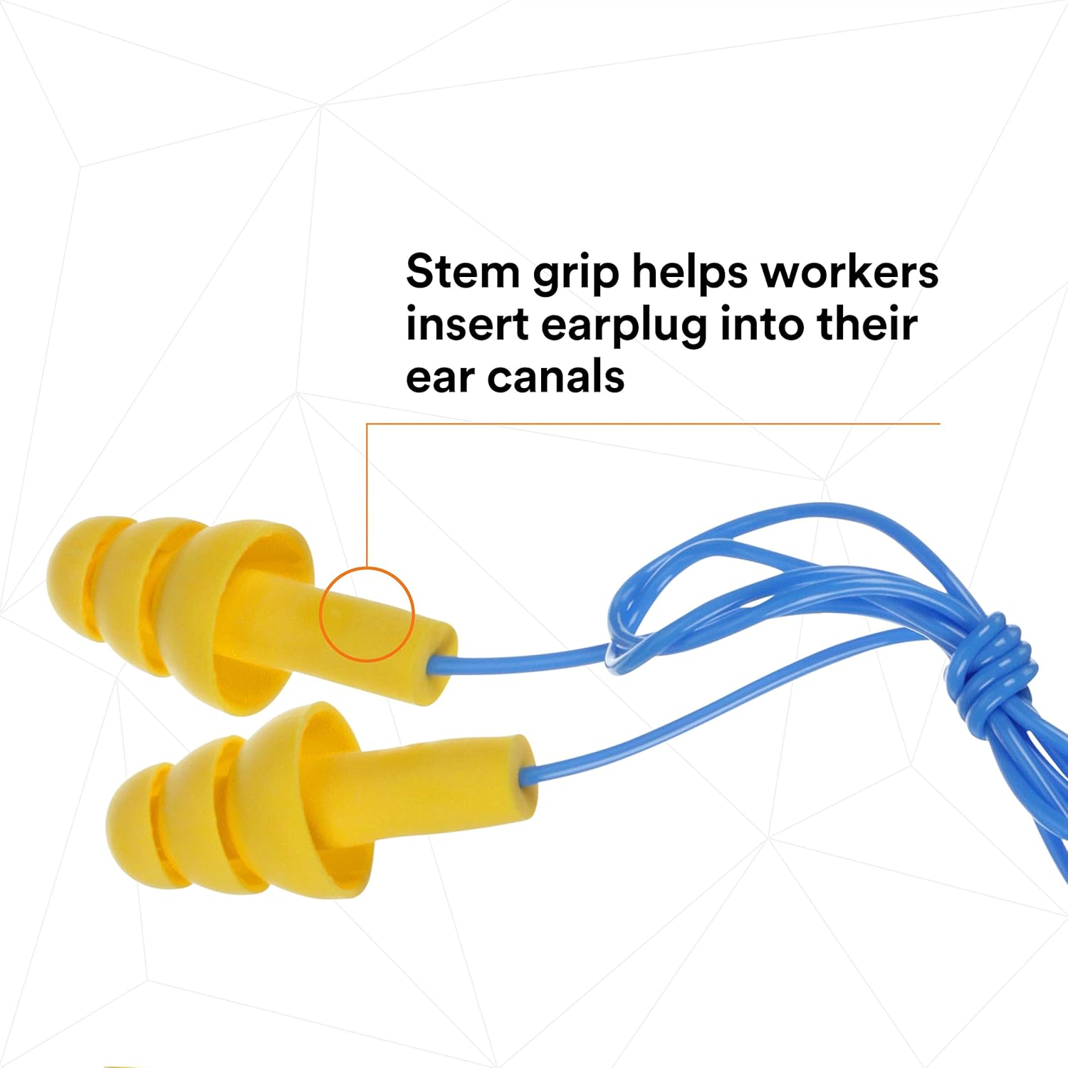 3M E-A-R UltraFit Corded Ear Plugs 340-4004, 100-Pair, Yellow, Poly Bag 3404004 - Image 9