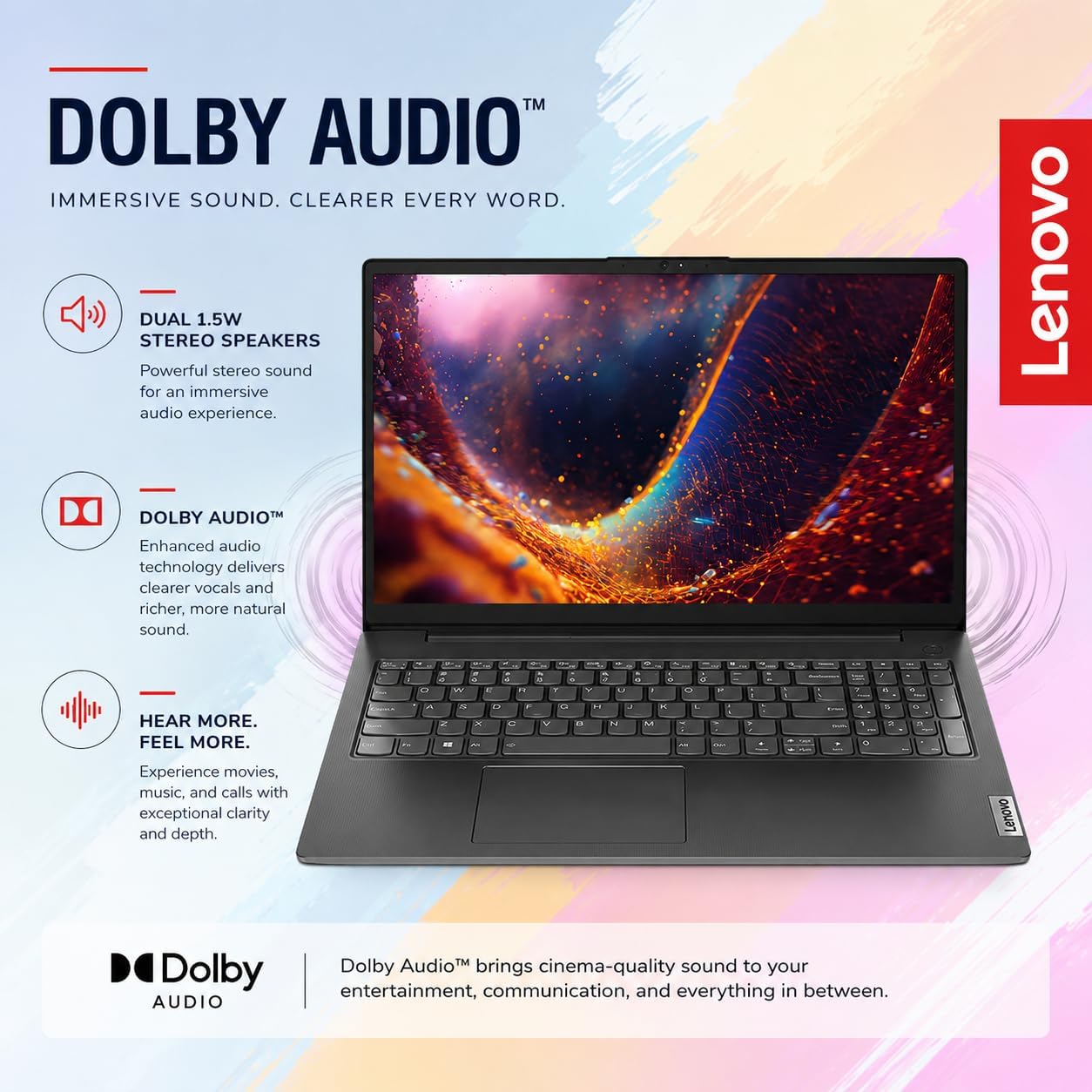 Lenovo V15 Business Laptop 2026 Edition, AMD Ryzen 3 7000-Series(Beat i7-1065G7), 15.6" FHD Display, 16GB DDR5 RAM, 512GB NVMe SSD, Wi-Fi 6, Ethernet RJ-45, Dolby Audio, Windows 11 Pro - Image 5