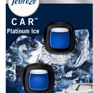 Febreze Car Air Freshener Vent Clip Platinum Ice Scent, .07 oz. Car Vent Clip, 2 Count