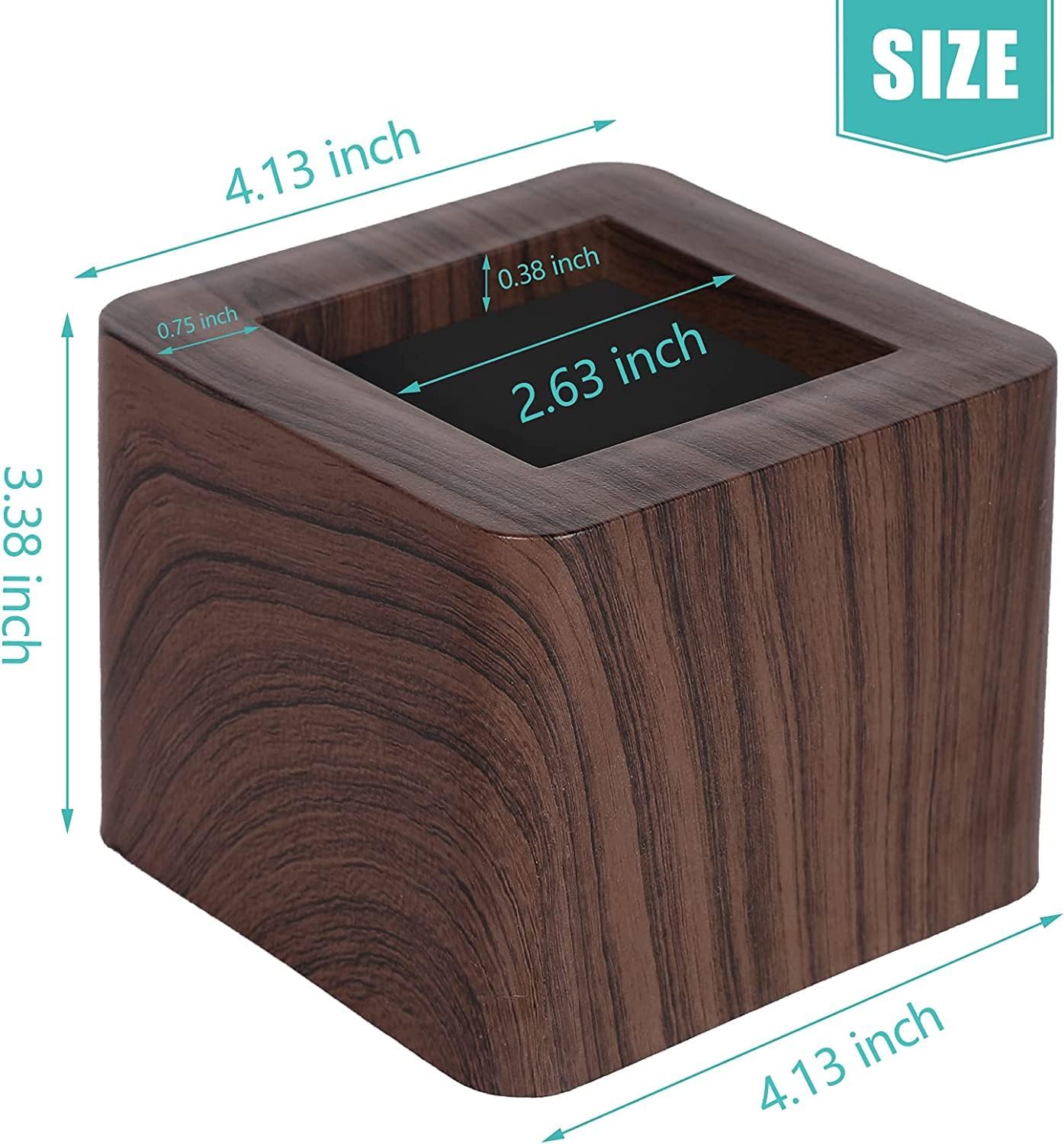 Wood Bed Risers Heavy Duty Furniture Risers Lift Block-3 Inch, Lifts Up to 2200 LBs Couch Sofa Desk Table Chair Risers (More Realistic Woody Feel—Walnut Wood Grain), Set of 4 - Image 3