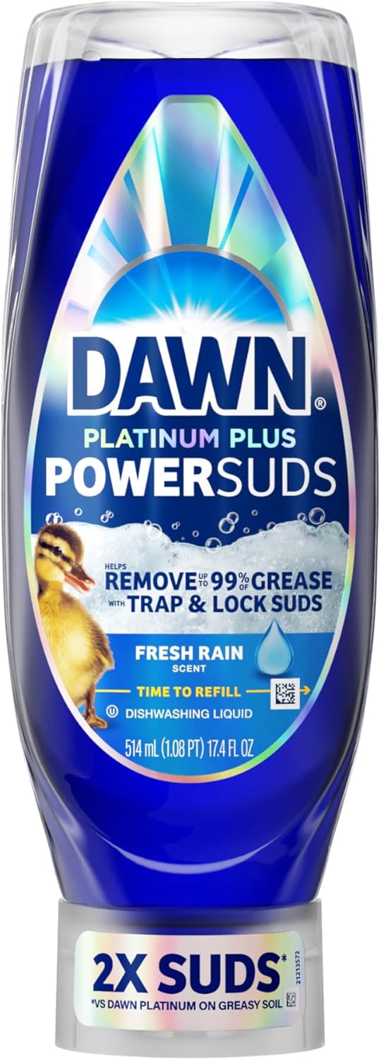 Dawn Platinum Plus PowerSuds Liquid Dish Soap, 17.4 oz. EZ-Squeeze Bottle - Image 10