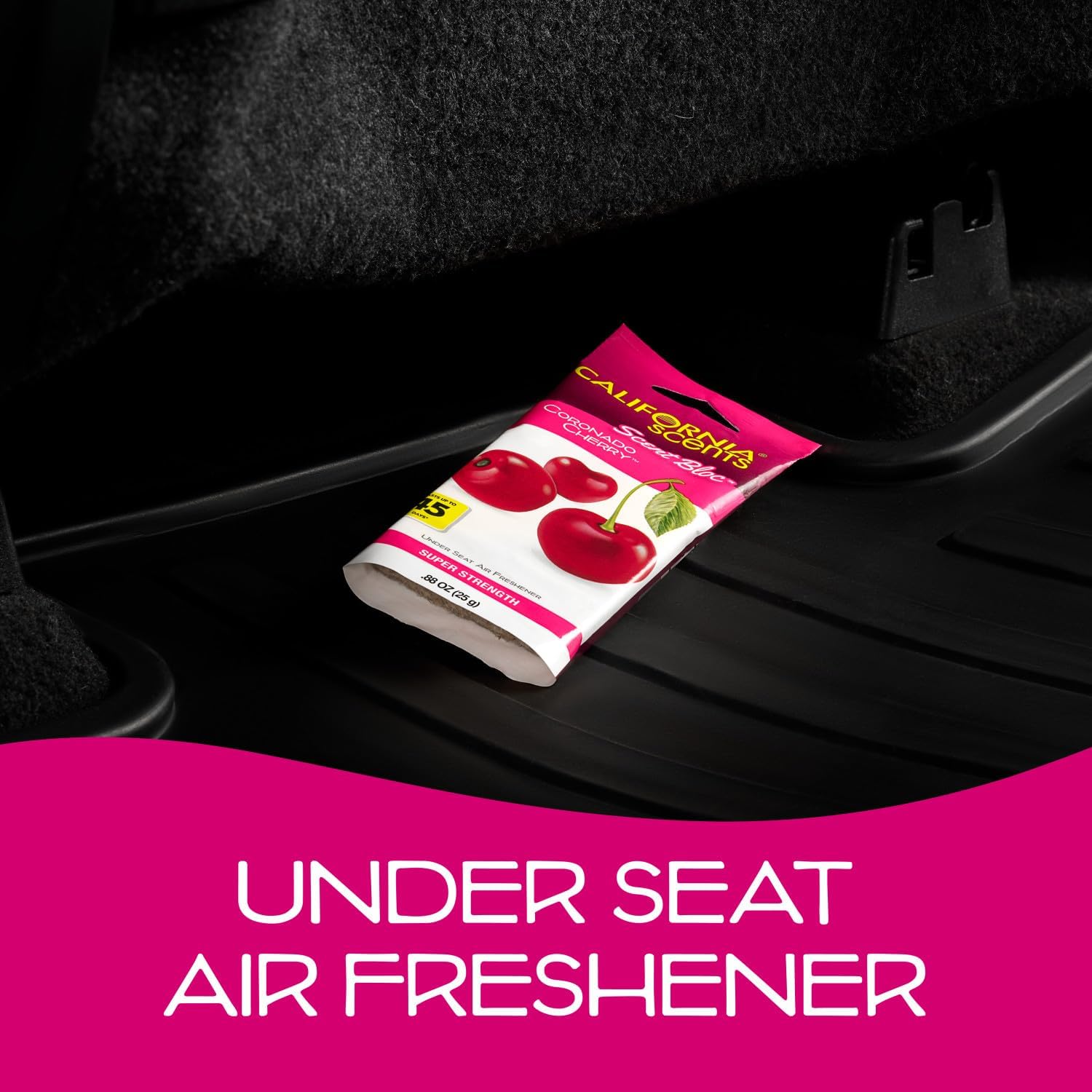California Scents Power Bloc Car Air Freshener, Coronado Cherry Scent, 6 Pack - Image 4