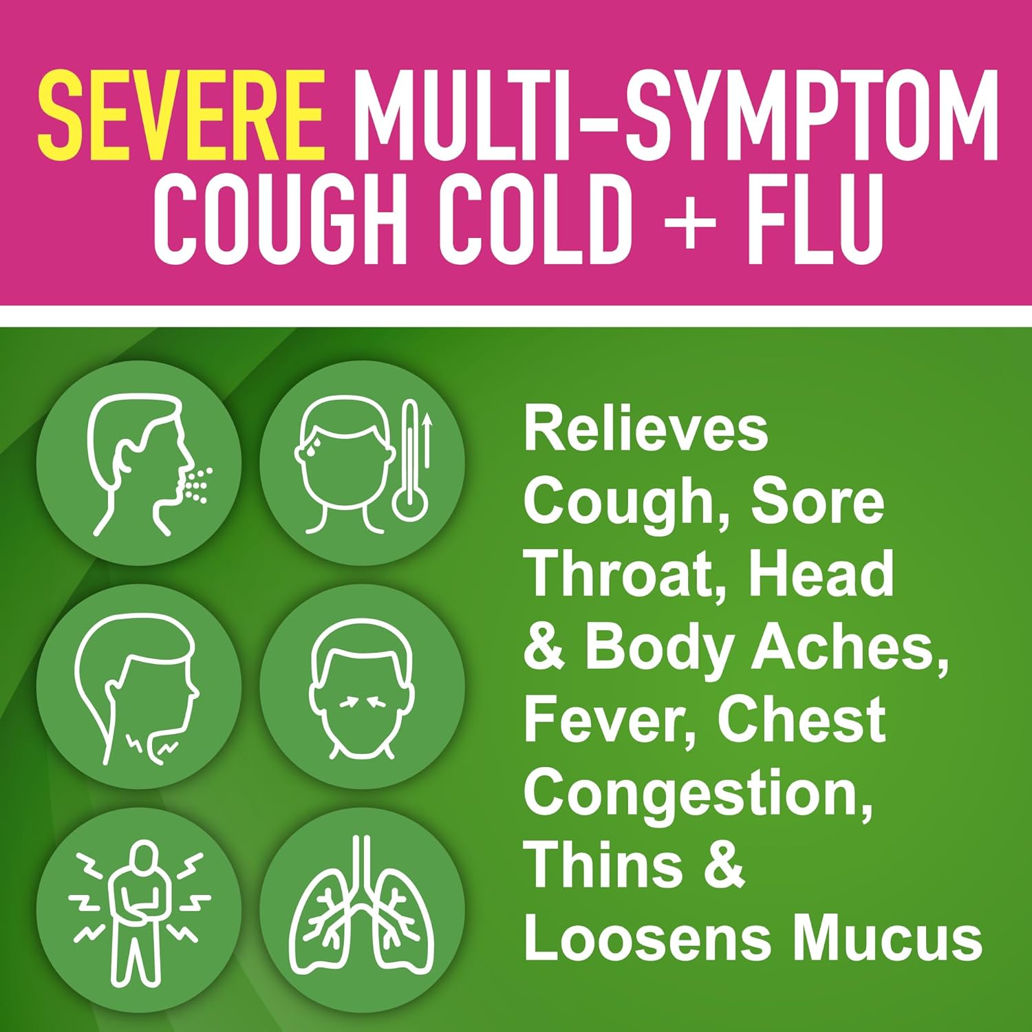 GoodSense Tussin Severe CF Max Multi-Symptom Cough, Cold and Flu, Raspberry Flavor, Cough Medicine, 8 Ounces - Image 5