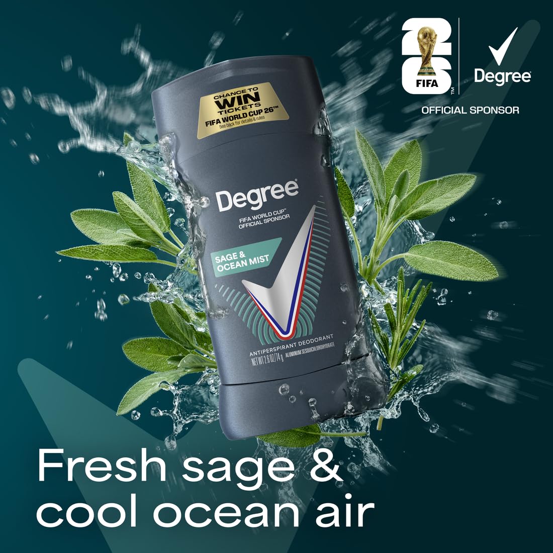 Degree Men Advanced Antiperspirant Deodorant 72-Hour Sweat and Odor Protection Sage and Ocean Mist Deodorant for Men with Motionsense Technology 2.7 oz 4 Count - Image 6