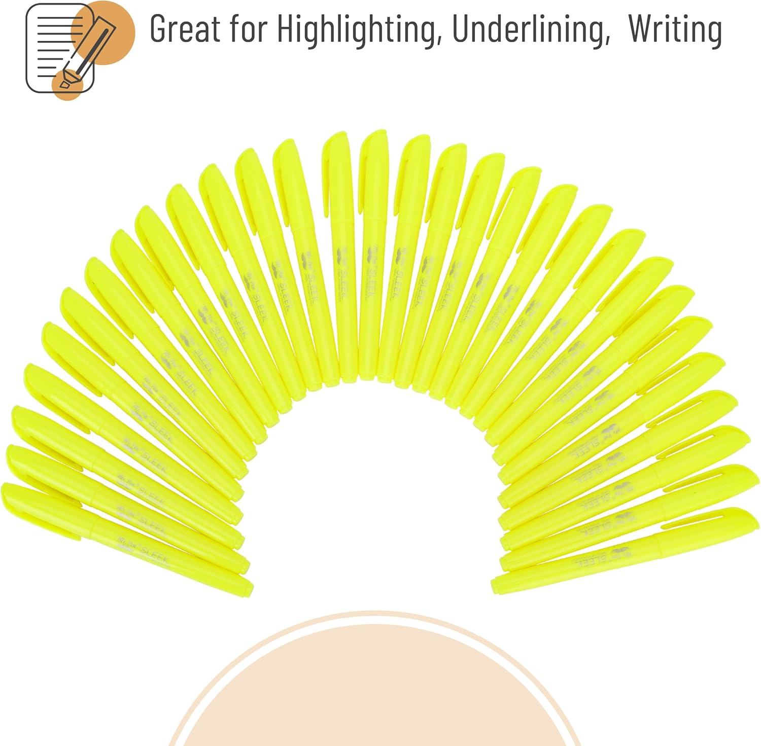 Mr. Pen- Yellow Highlighters, 30 Pack, Chisel Tip, Quick-Dry, Smear-Resistant, Odorless Yellow Highlighters Bulk for School, Office & Journaling - Image 5
