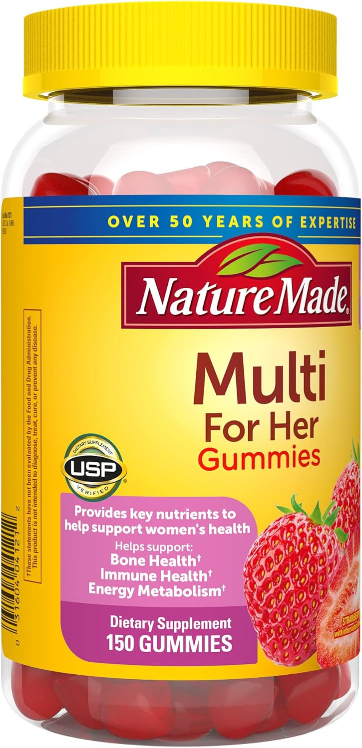 Nature Made Multivitamin For Women, Womens Gummy Multivitamins for Daily Nutritional Support, 150 Multi Vitamin Gummies, 75 Day Supply - Image 9
