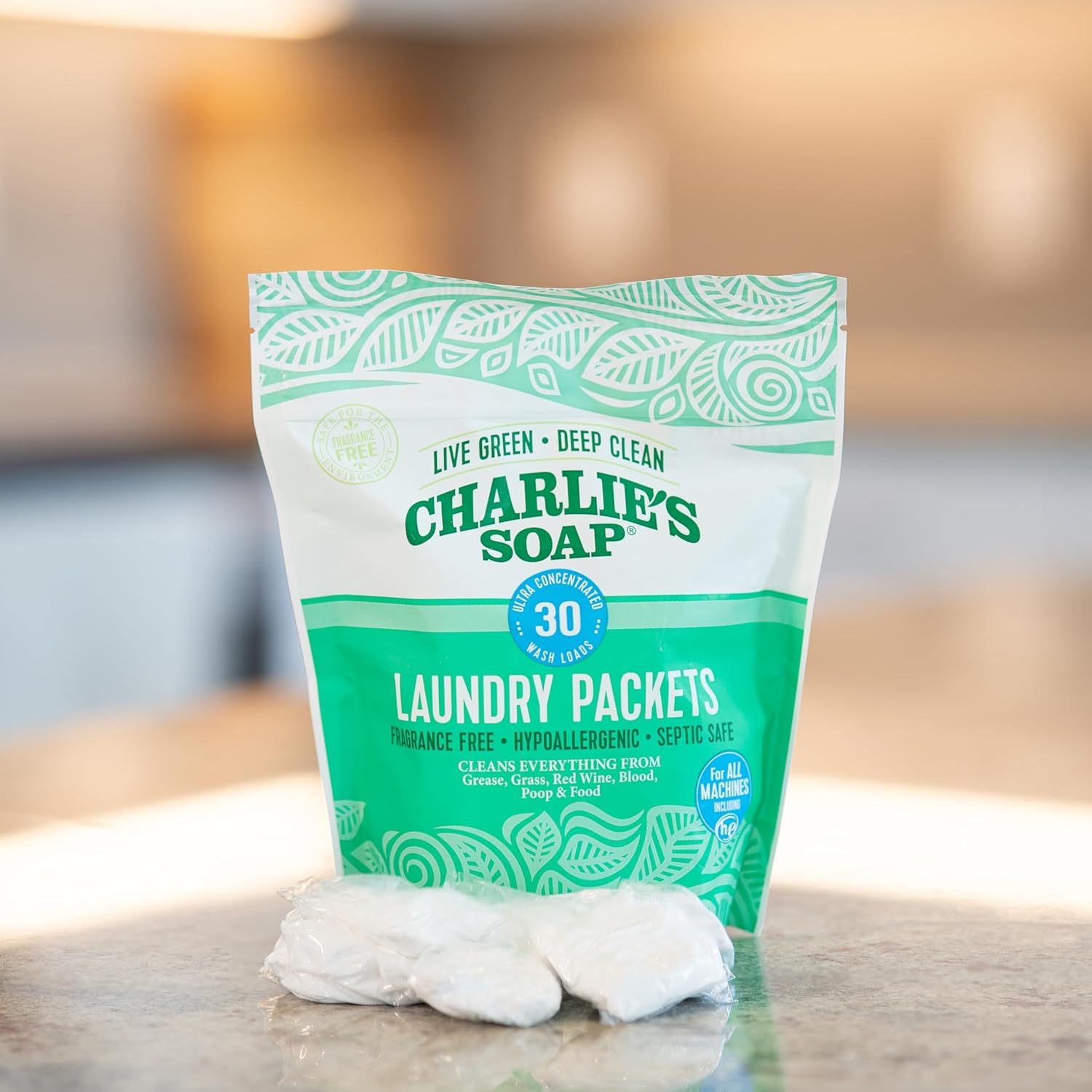 Charlie’s Soap – Fragrance Free Powdered Laundry Detergent Packets – 30 Pods (1 Pack)… - Image 9