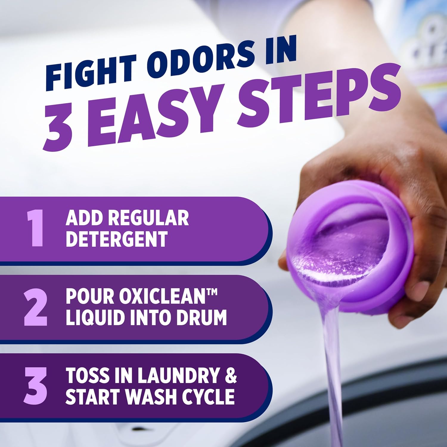 OxiClean Odor Blasters Odor and Stain Remover Liquid Laundry Additive, Water-Activated Laundry Stain Remover, 45 fl oz - Image 9