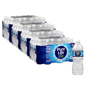 Pure Life Purified Water, 16.9 oz. Bottles, 4 Cases (24 Bottles)…