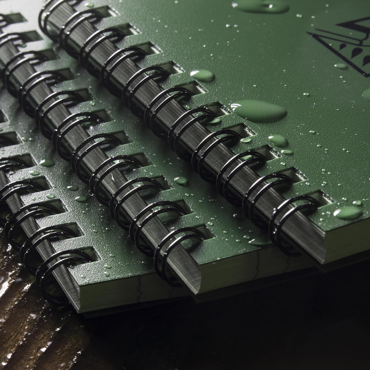 Rite In The Rain Weatherproof Top Spiral Notebook, 4" x 6", Green Cover, Universal Pattern, 3 Pack (No. 946-3) - Image 6