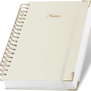 Spiral Notebook Journal, 328 Pages Linen Hardcover College Ruled Notebook, Lined Thick Journals for Women Men, A5 Thick Spiral Journal for Writing, 100GSM Paper, Cute Notebooks for Work School