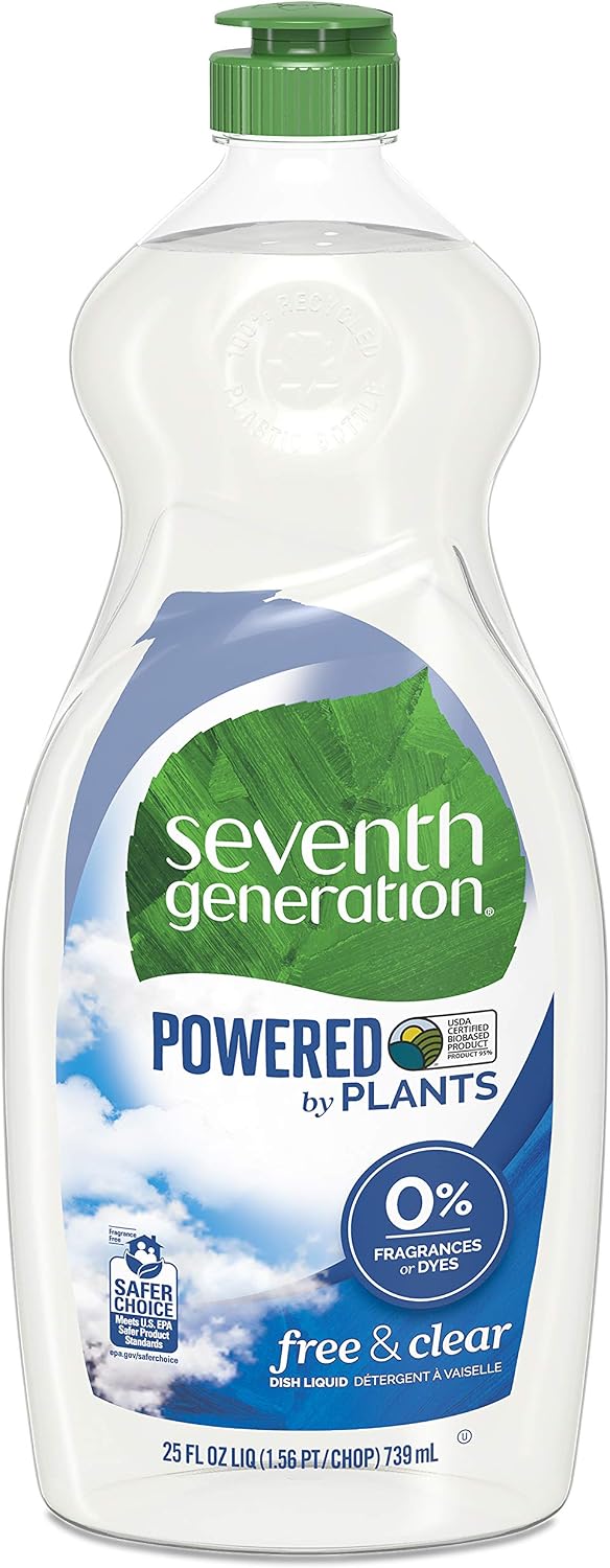 Seventh Generation Dish Liquid Soap, Free & Clear, 25 oz (Packaging May Vary) - Image 2