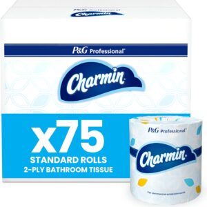 Charmin For Commercial Use Toilet Paper, Individually Wrapped, 2-Ply Standard Roll, 75 Rolls/Case, 450 Sheets/Roll