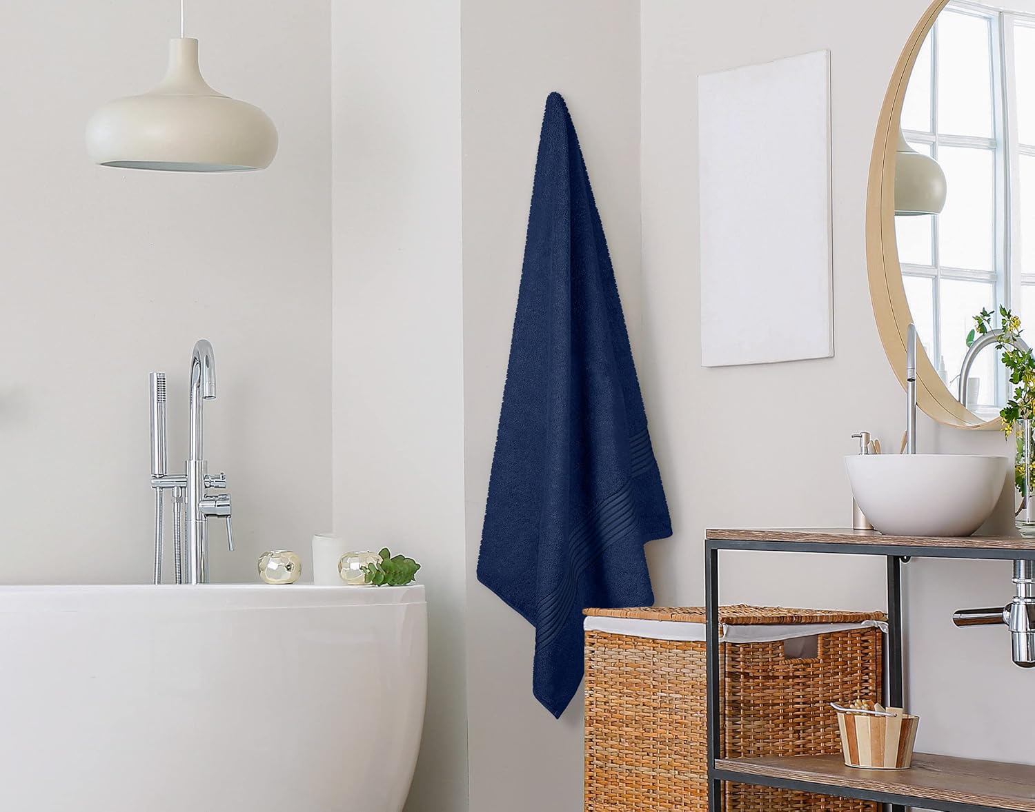 Utopia Towels Bath Sheets 2 Pack, 35x70 Inches, Extra Large Shower Towels, 100% Ring Spun Cotton, Soft and Absorbent, Bath Towel Large, Towel Set, Navy - Image 6