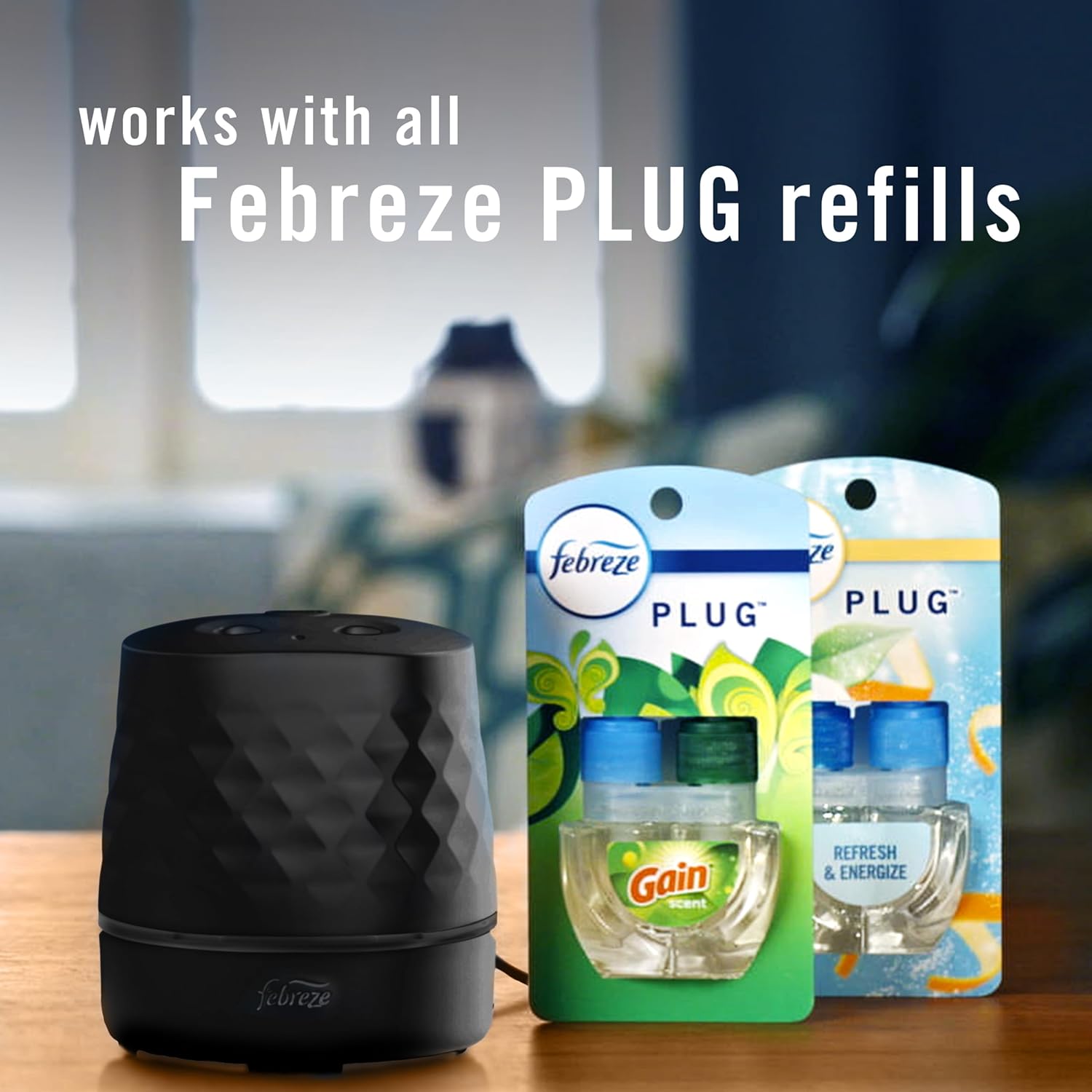 Febreze Plug Scent Booster in Black, Continuous Scent Device Oil Diffuser, Compatible with Febreze Air Freshener Plug in Refills - Refills not Included - Image 9