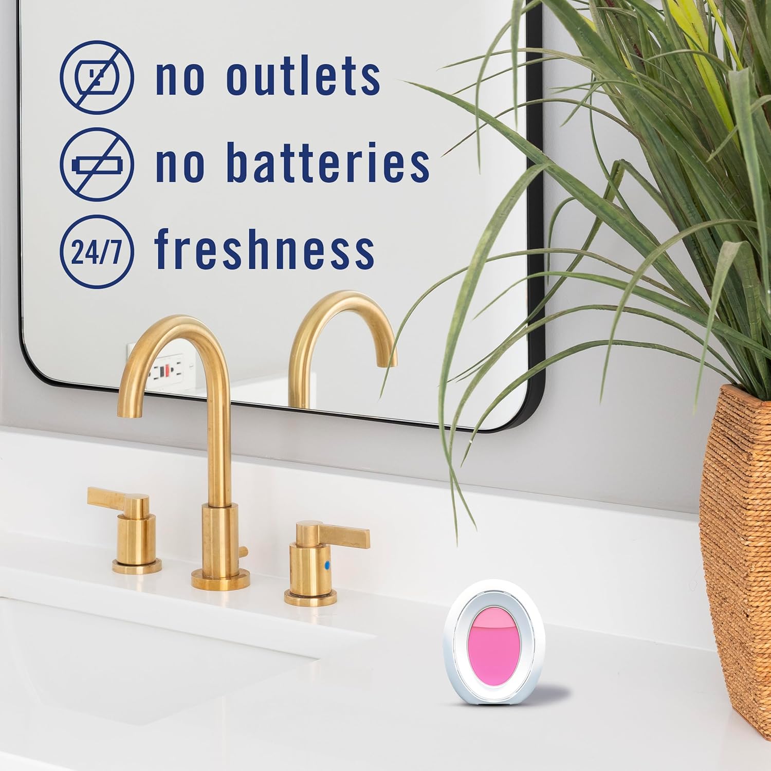 Febreze Bathroom Air Freshener, Odor-Fighting Plug-In Alternative, Home, Bathroom & Kitchen Use, Downy April Fresh Scent, 6 Count - Image 7