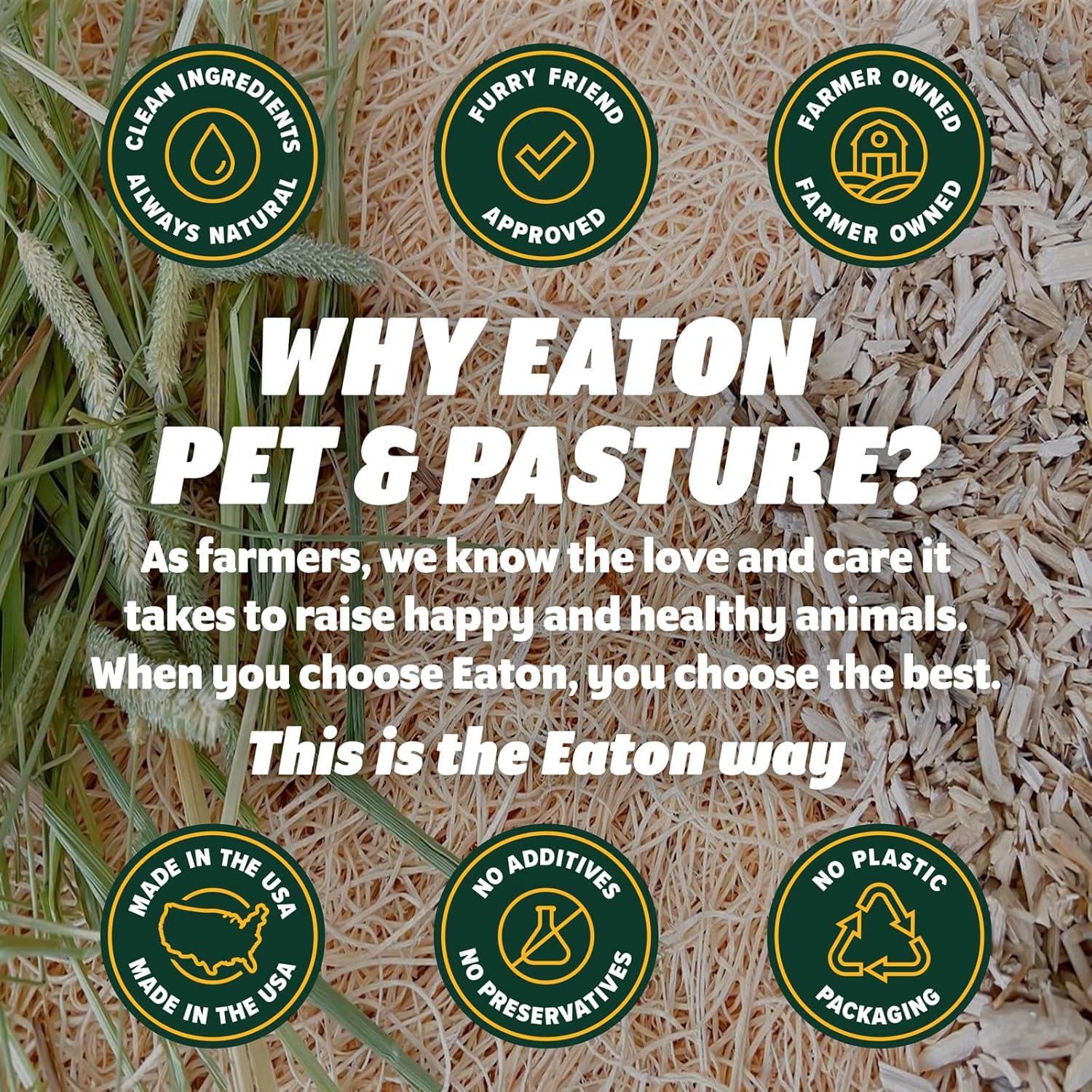 Eaton Pet and Pasture, Naturally Grown Hemp Pet Bedding for Chickens, Nesting Boxes, Rabbits, Hamsters, Small Pets, Highly Absorbent, Hypoallergenic, Eco-Friendly, Farmer Owned 28L - Image 5