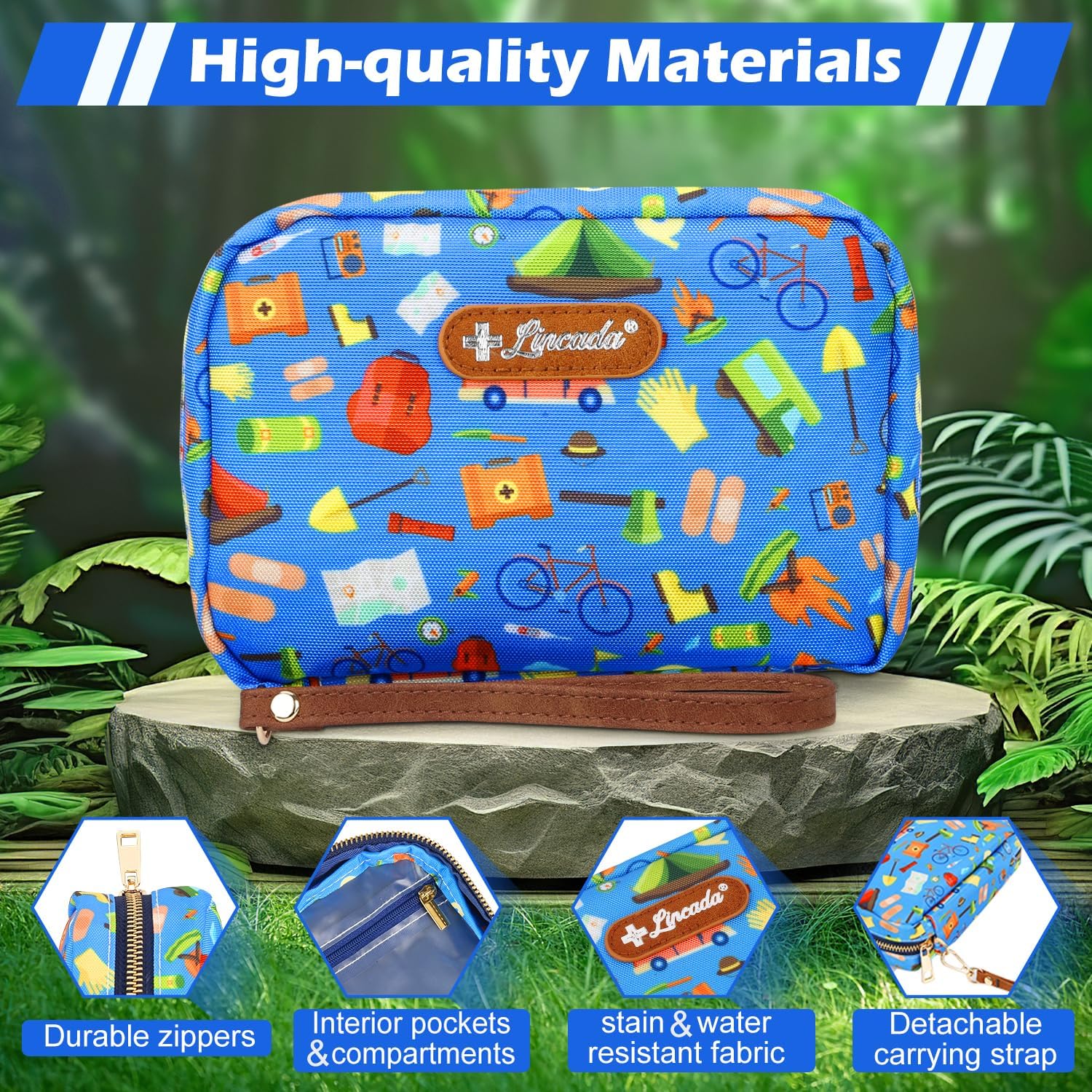 Portable Travel First Aid Kit for Kids and Adults, 143 Pieces All-Purpose Emergency First Aid Kit for Home, Car, Diaper Bag, Survival, Camping, Hiking, and More - Image 7