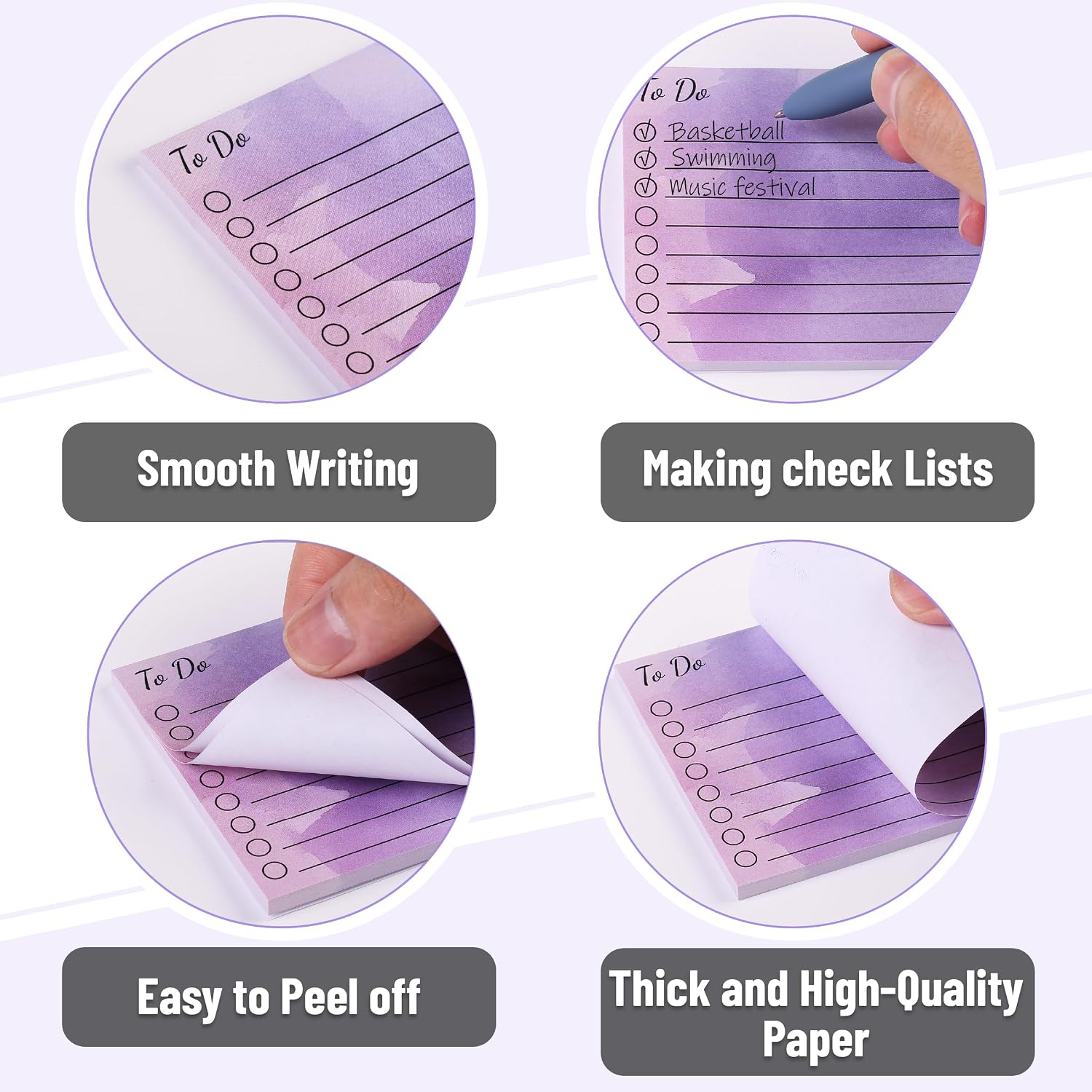 Mr. Pen- to Do List Sticky Notes, 3"x4", 9 Pads, 450 Sheets, Lined Checklist Sticky Pads with Smooth Writing, Easy Peel-Off, Thick Paper for Planning, Office, School & Daily Tasks - Image 4