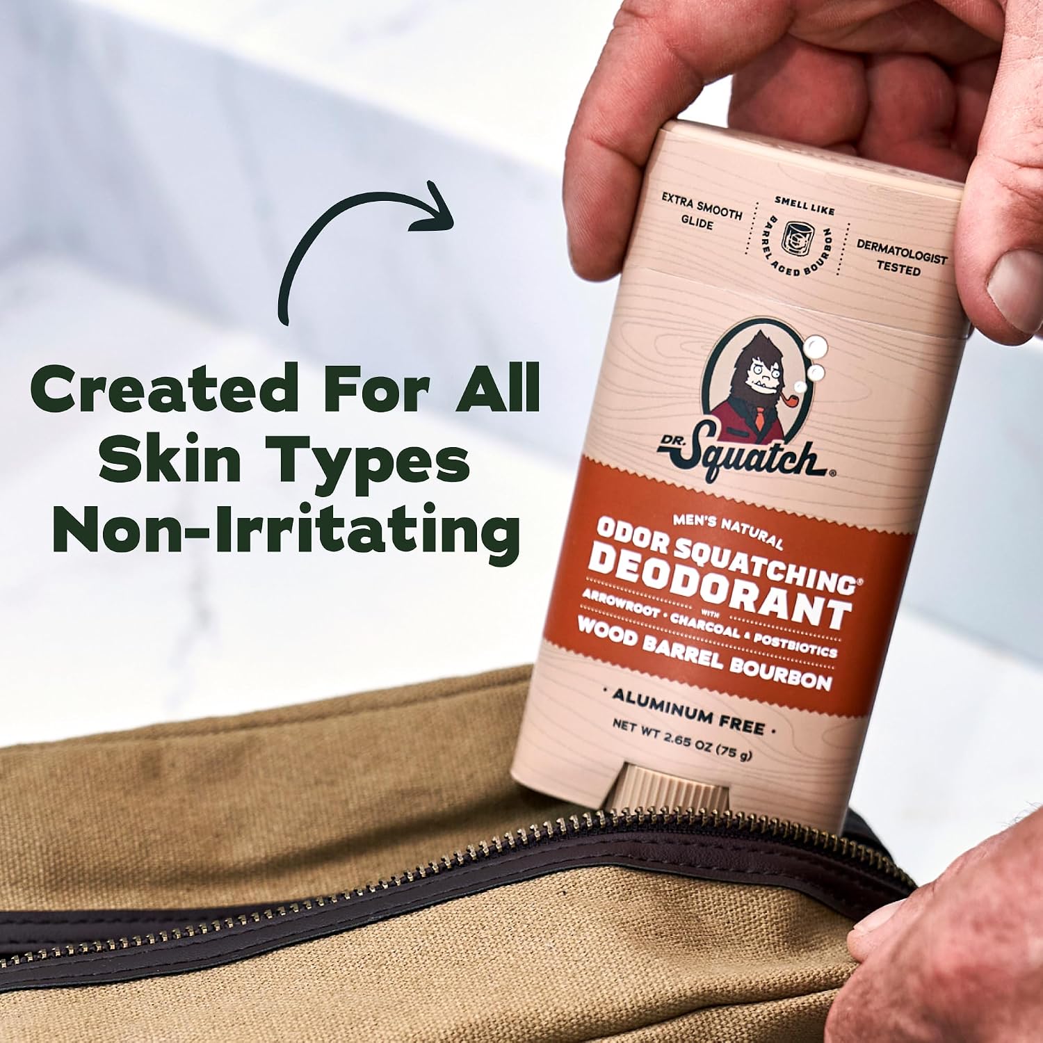 Dr. Squatch Natural Men’s Deodorant – Aluminum Free Natural Deodorant Men with Charcoal & Postbiotics for 72-Hour Odor Protection – Maverick Musk + Wood Barrel Bourbon, 2.65oz Stick (2-Pack) - Image 7