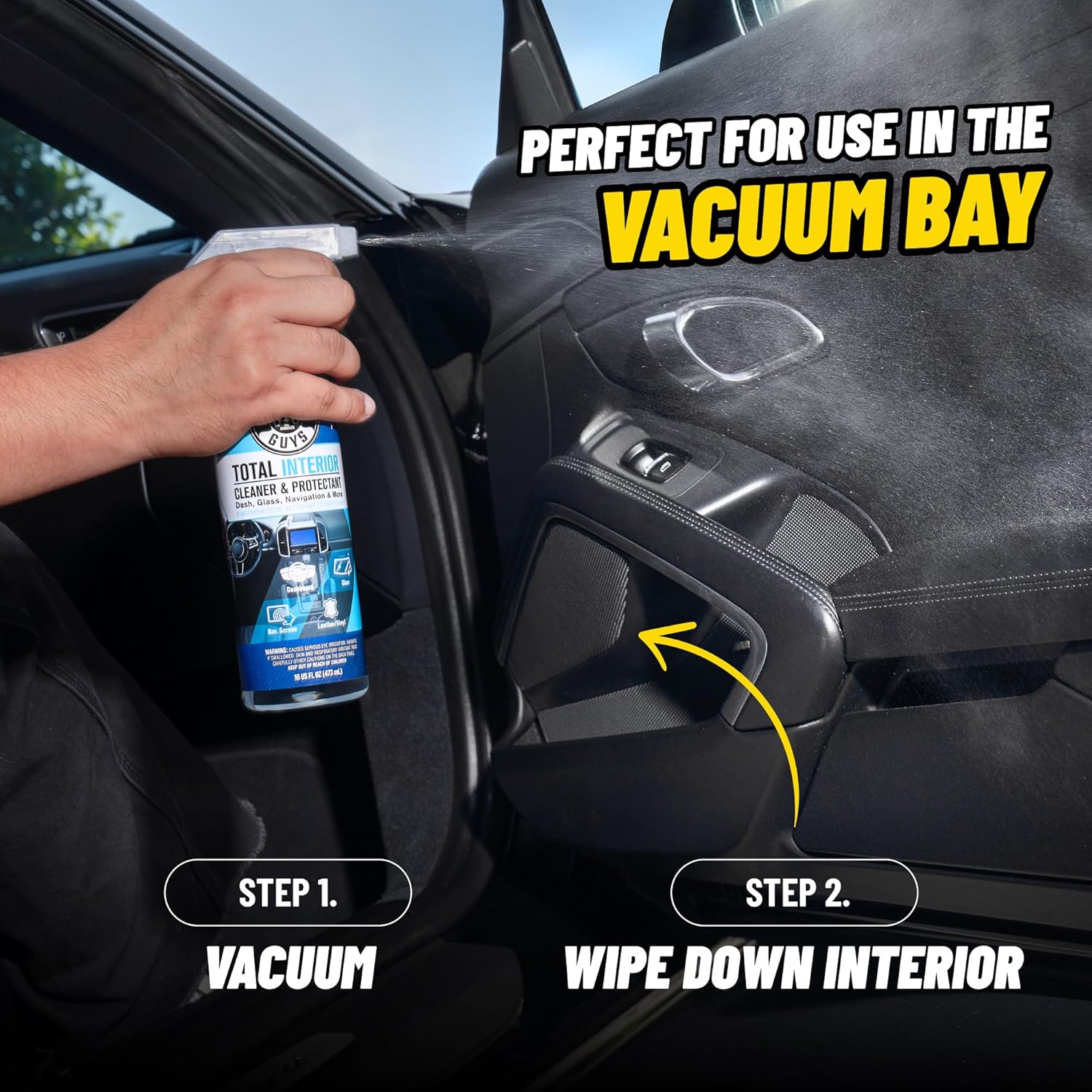 Chemical Guys Interior On The Go Car Wash Kit with Car Interior Cleaners & Protectants, Easy On The Go Car Detailing Kit - Image 5