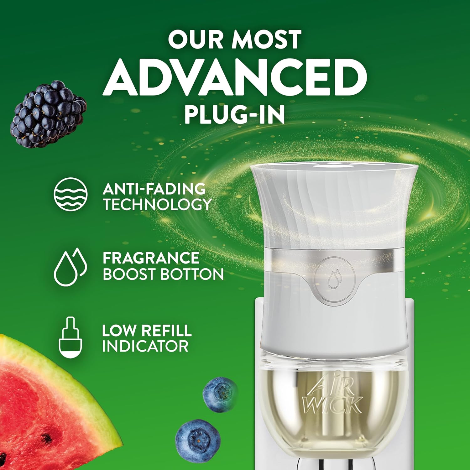 Air Wick Plug-In Scented Oil Refills, 4 Count, Fresh Watermelon & Berries, Air Freshener, Essential Oils - Image 7