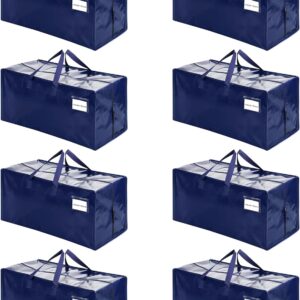 VENO 8 Pack Heavy Duty Moving Bags with Backpack Straps, Zippers & Handles, Extra Large Packing Bags for College Dorm Essentials, Moving Supplies Alternative to Cardboard Moving Boxes