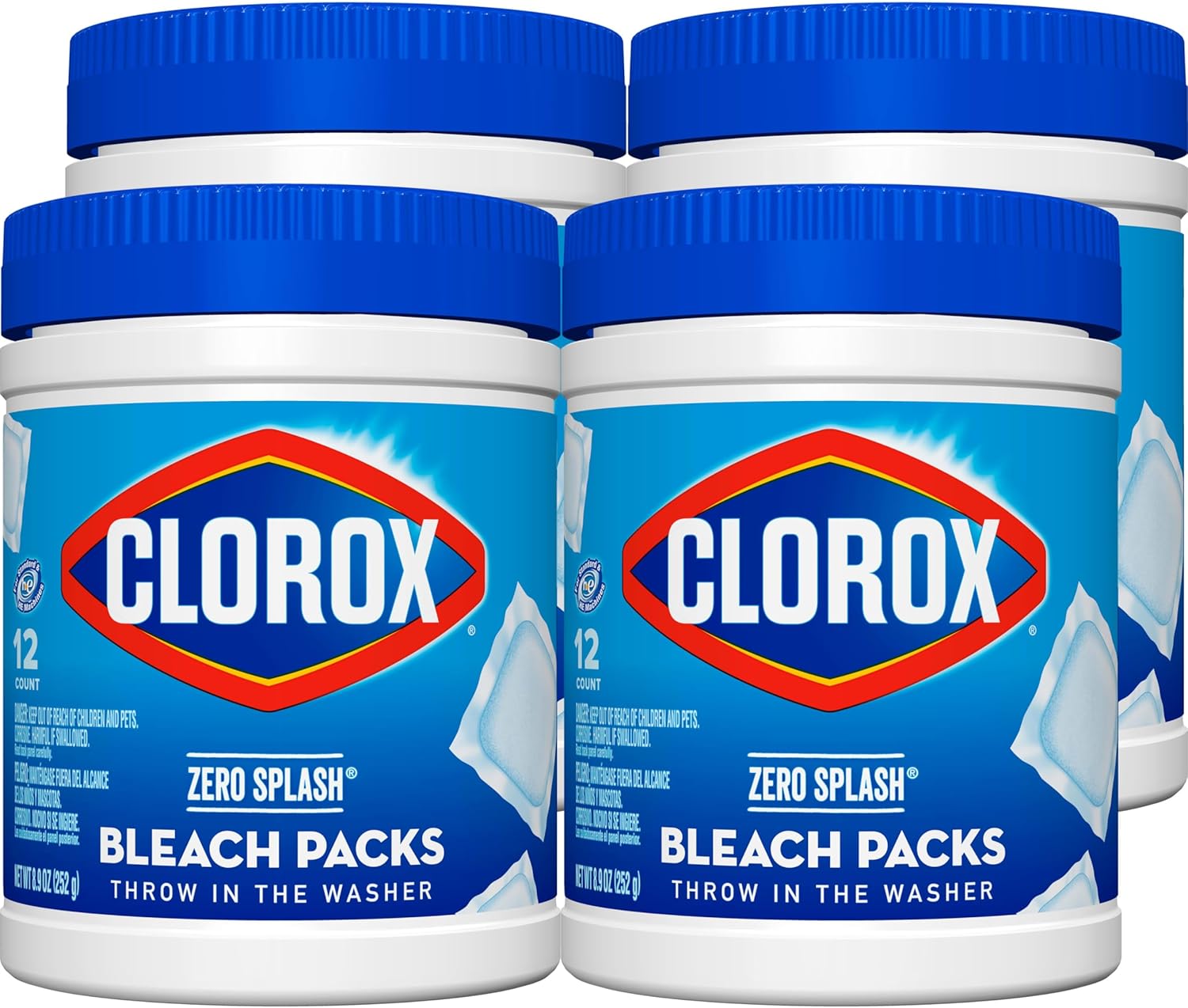 Clorox Zero Splash Bleach Packs - Laundry Pods, 4 Pack - Image 2