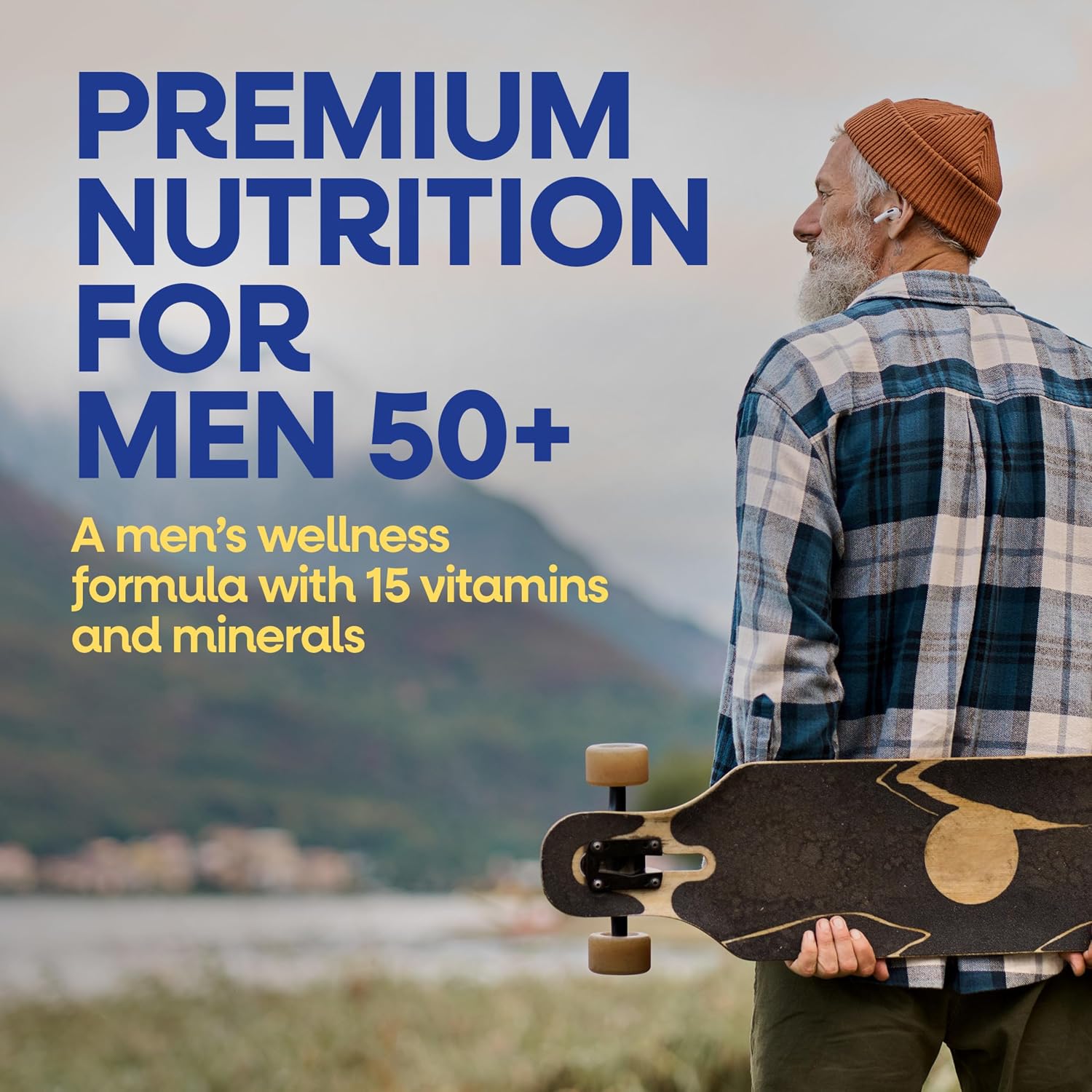 Nature's Way Alive! Men’s 50 Plus Premium Gummy Multivitamin, Supports Healthy Heart, Brain & Muscle Function with High Potency B-Vitamins, Vitamin A, C, D3, & Selenium*, Fruit Flavored, 75 Gummies - Image 3
