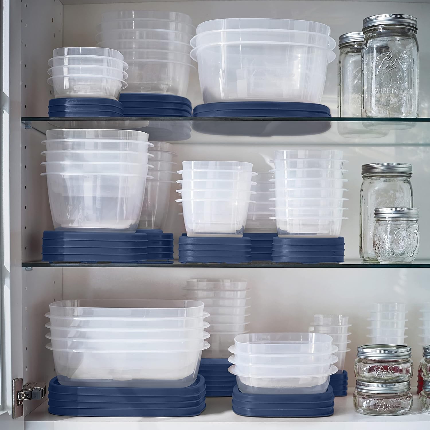 Rubbermaid EasyFindLids Food Storage Containers in Special-Edition Insignia Blue, 42 Piece - Image 7