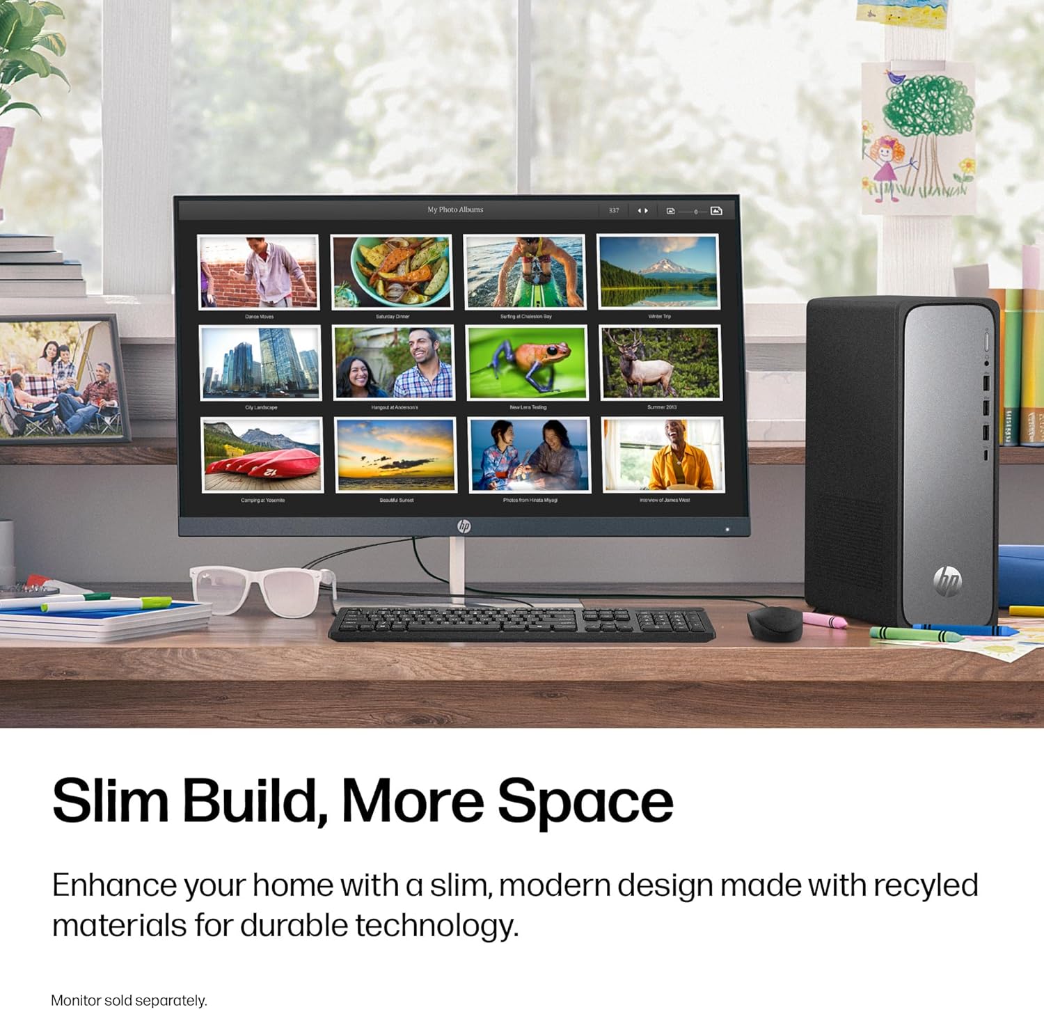 HP OmniDesk Slim Desktop PC, Intel Core i5-14400, 8 GB RAM, 512 GB SSD, Intel UHD Graphics 730, Windows 11 Home, Microsoft Copilot, Meteor Silver, S03-0012 (2026) - Image 7