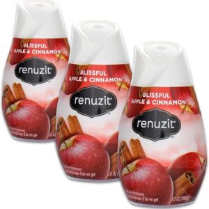 Renuzit Fresh Picked Collection Gel Air Freshener, Apple and Cinnamon 7 oz (Pack of 3)