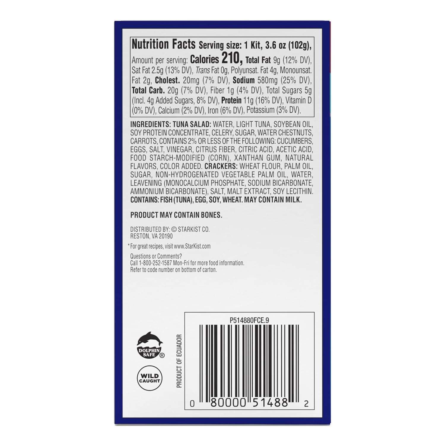 StarKist Snack-To-Go Ready to Eat Meals Tuna Salad Kit, 3.6 oz (1 Pack) Classic Tuna Salad with Crackers Kit - Image 3