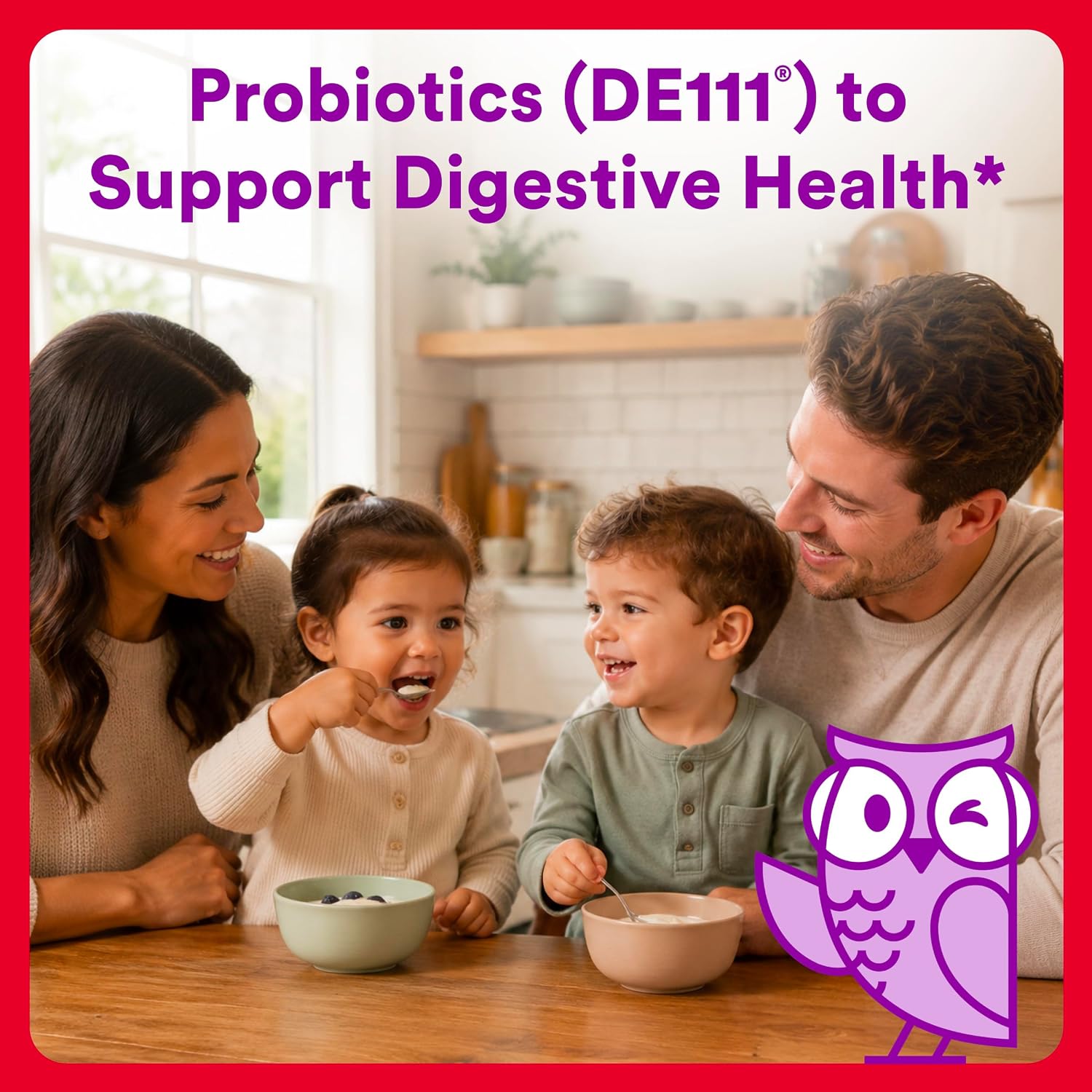 SmartyPants Organic Toddler Multivitamin Gummies: Probiotics, Omega 3 (ALA), Vitamin D3, C, Vitamin B12, B6, A, K & Zinc, Beta Carotene, Gluten Free, Three Fruit Flavors, 60 Count (30 Day Supply) - Image 4