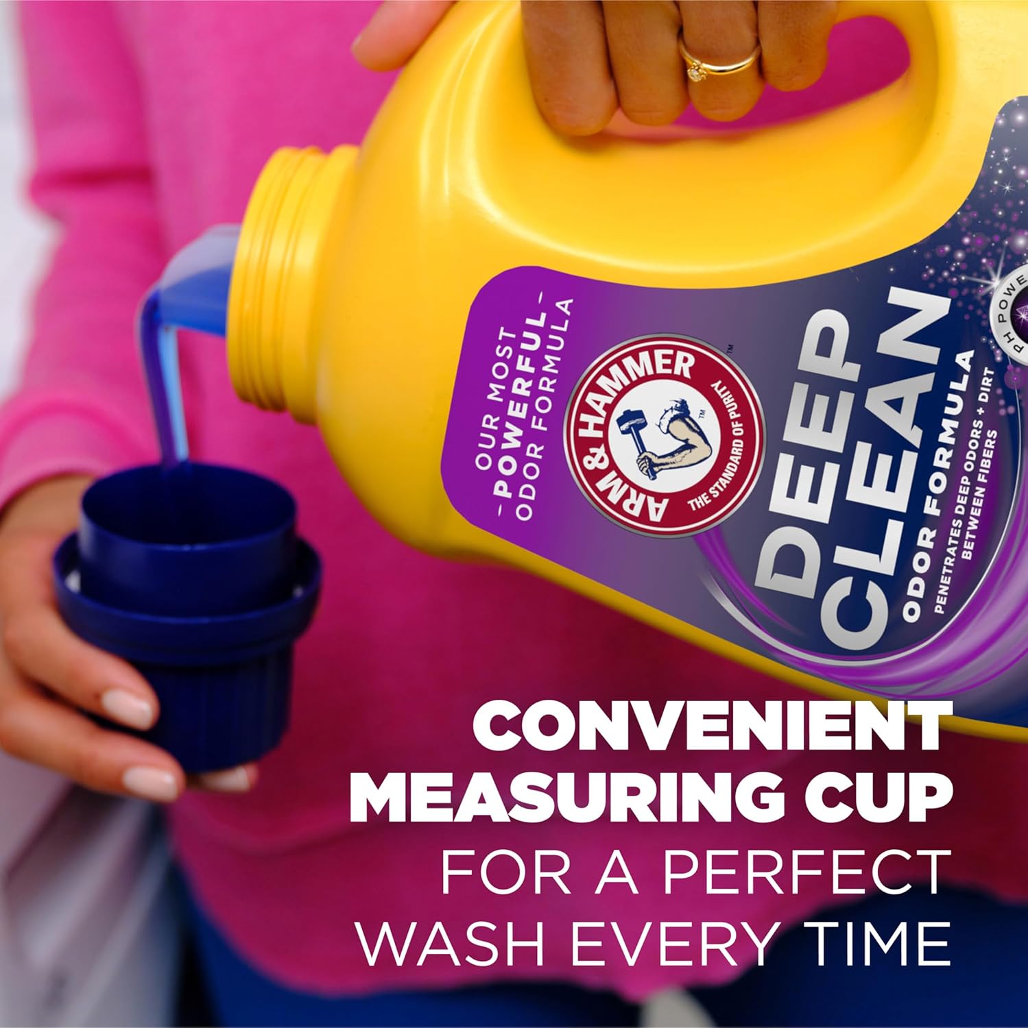ARM & HAMMER Deep Clean Odor Formula Liquid Laundry Detergent, Radiant Burst Scent, 75 Fl Oz, 50 Loads - Image 9
