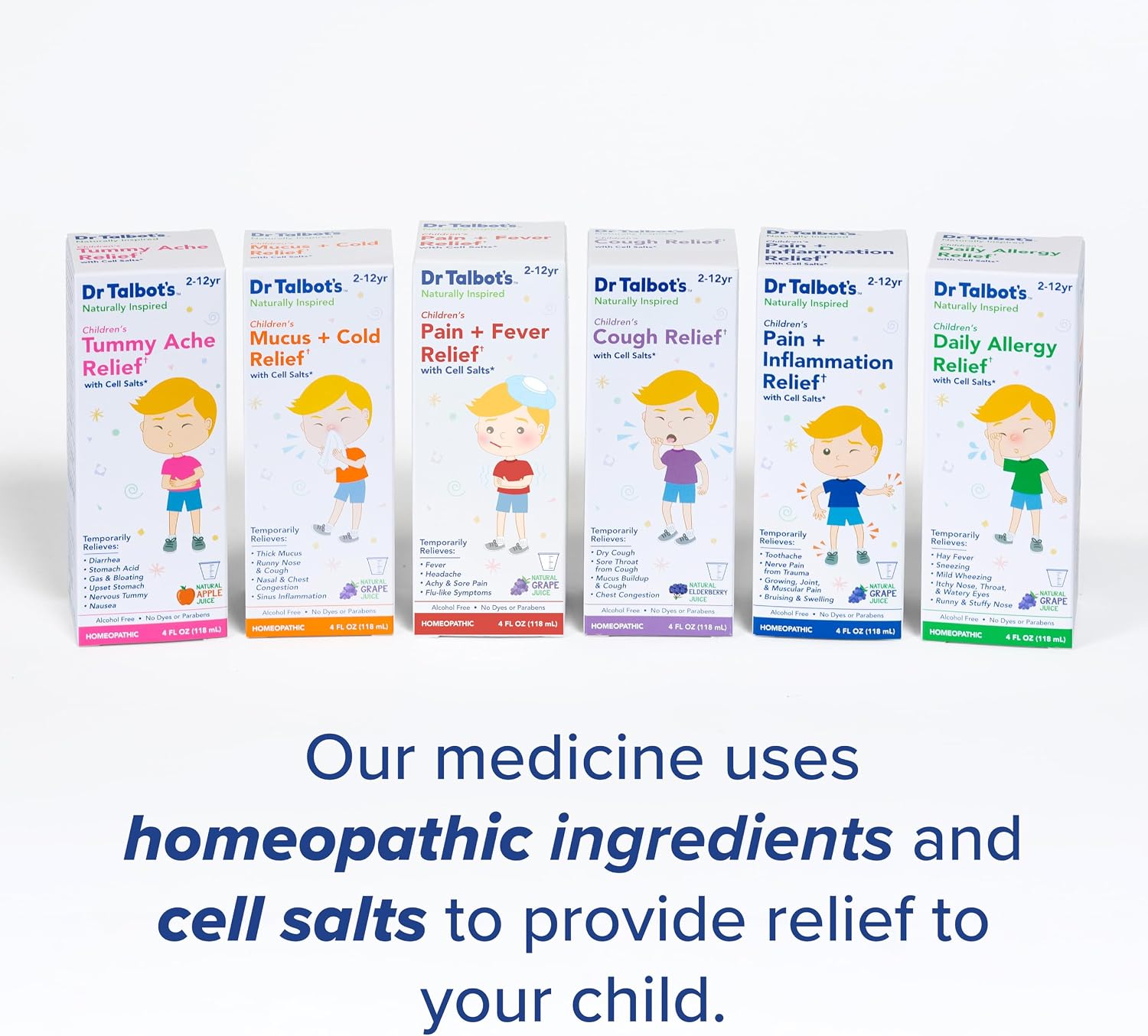 Dr. Talbot's Pain + Inflammation Relief Liquid Medicine for Children, Includes Dosage Cup, Grape Juice Flavor, 4 Fl Oz (Packaging May Vary) - Image 7