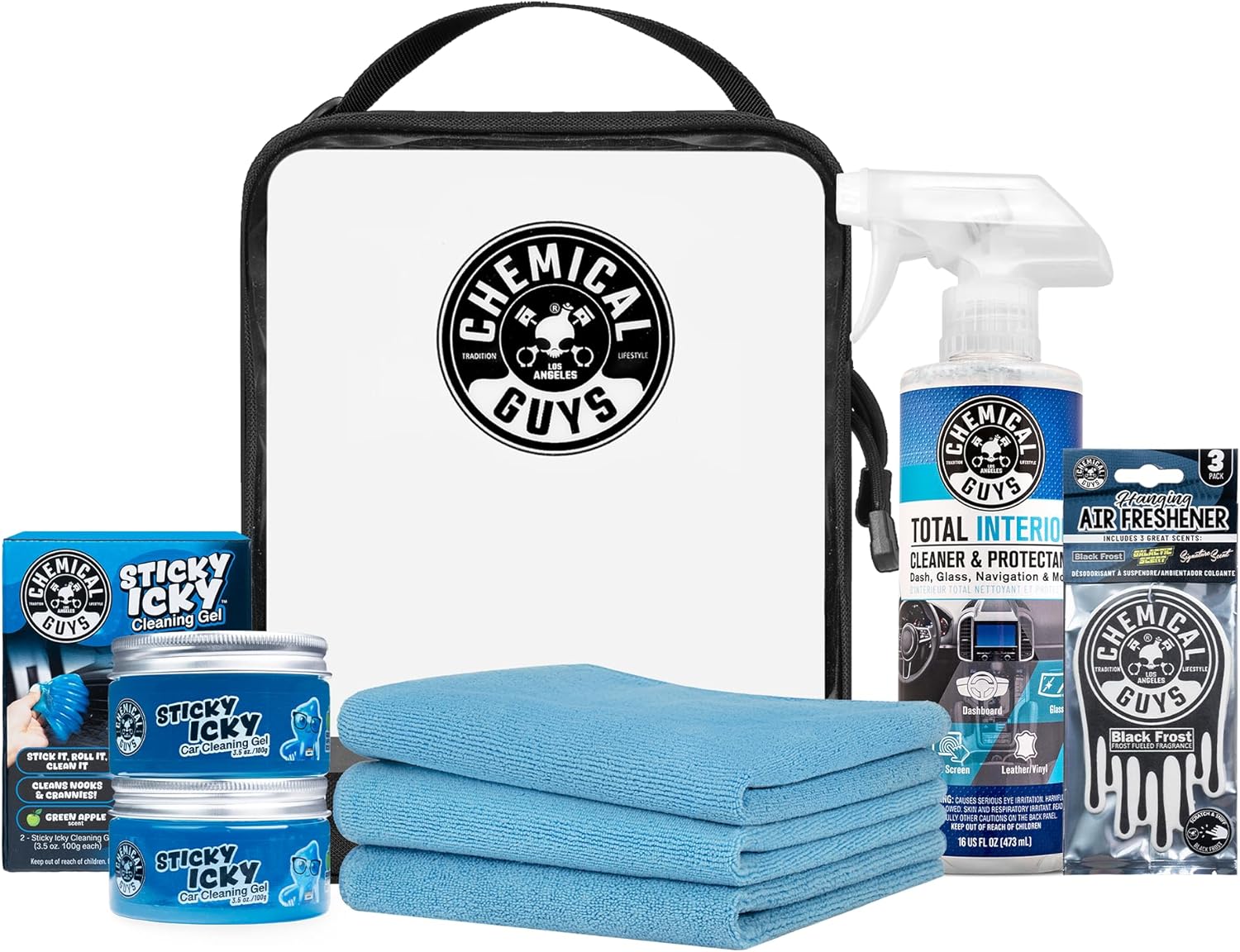 Chemical Guys Interior On The Go Car Wash Kit with Car Interior Cleaners & Protectants, Easy On The Go Car Detailing Kit - Image 3