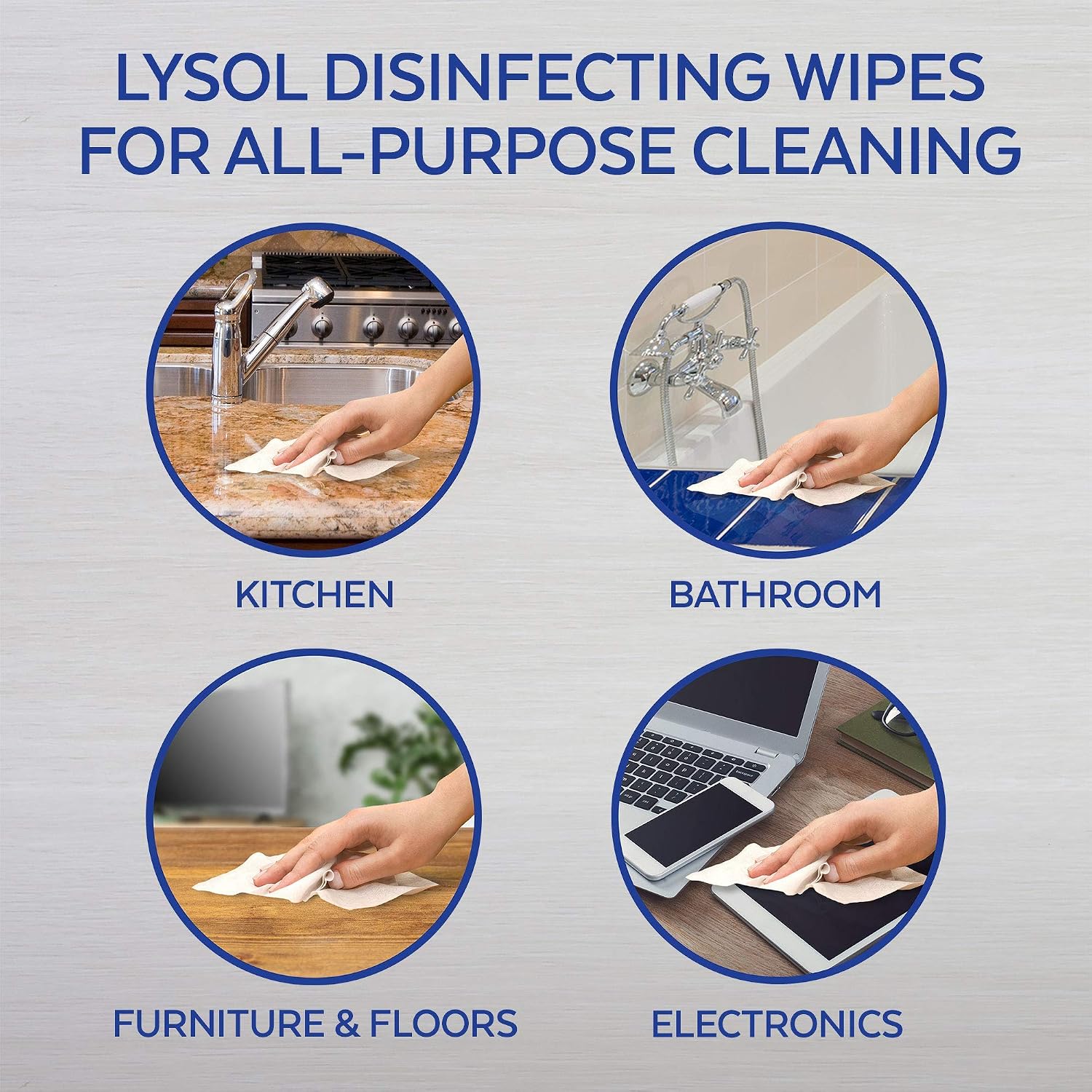 Lysol Disinfecting Wipes, Crisp Linen, 35ct, Crisp Linen, 35 Count (Pack of 1) - Image 4