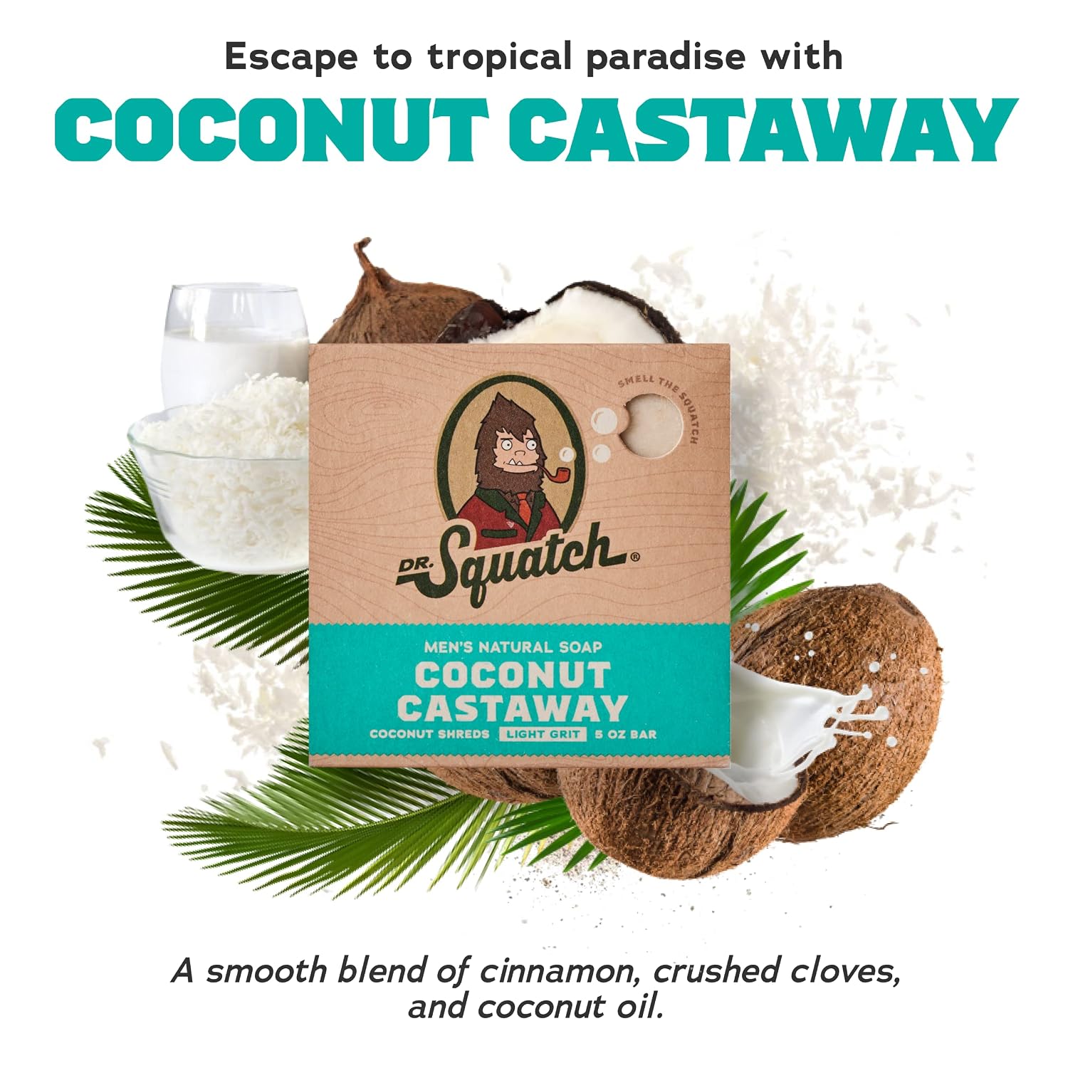Dr. Squatch Natural Men’s Bar Soap - Cold Process Body Soap Bar with Natural Oils - Gifts for Men - Coconut Castaway, Fresh Falls & Cool Fresh Aloe (5 oz, 3-Pack) - Image 3