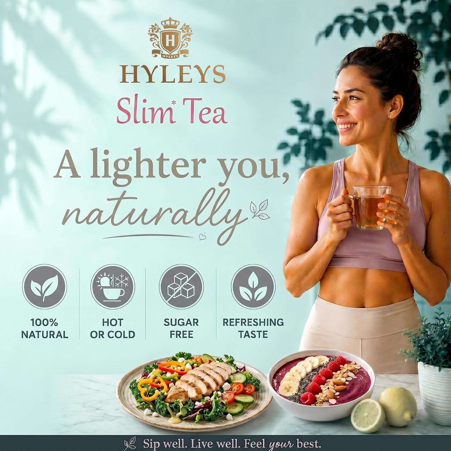 HYLEYS Slim Tea Acai Berry Flavor - Weight Loss Herbal Supplement Cleanse and Detox - 25 Tea Bags (1 Pack) - Image 5