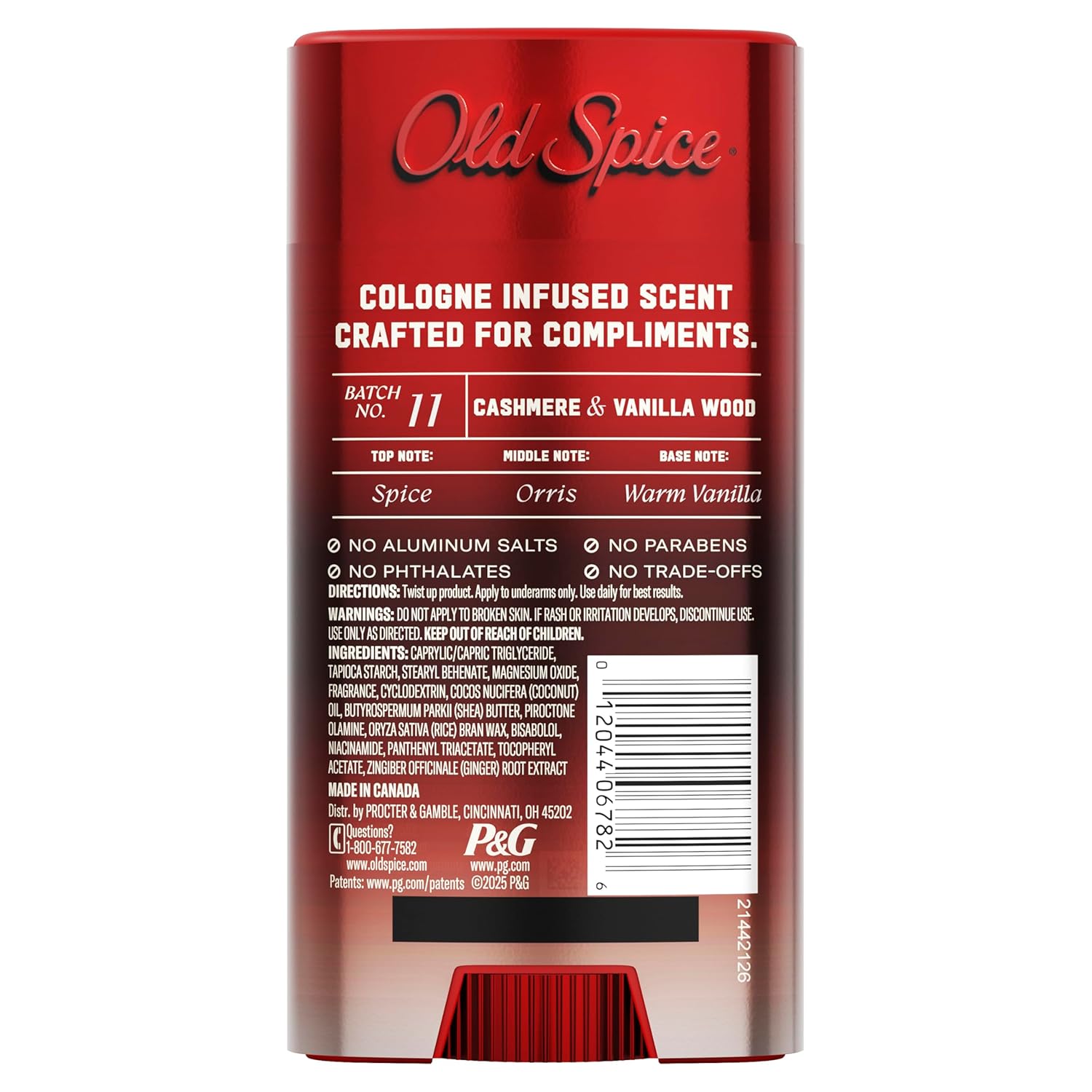 Old Spice Aluminum Free Deodorant for Men, The Spice Alchemist Collection, 24/7 Cologne Infused Scent, No Trade Off Formula, Free of Parabens & Phthalates, Cashmere + Vanilla Wood Scent, 3.0 oz - Image 17