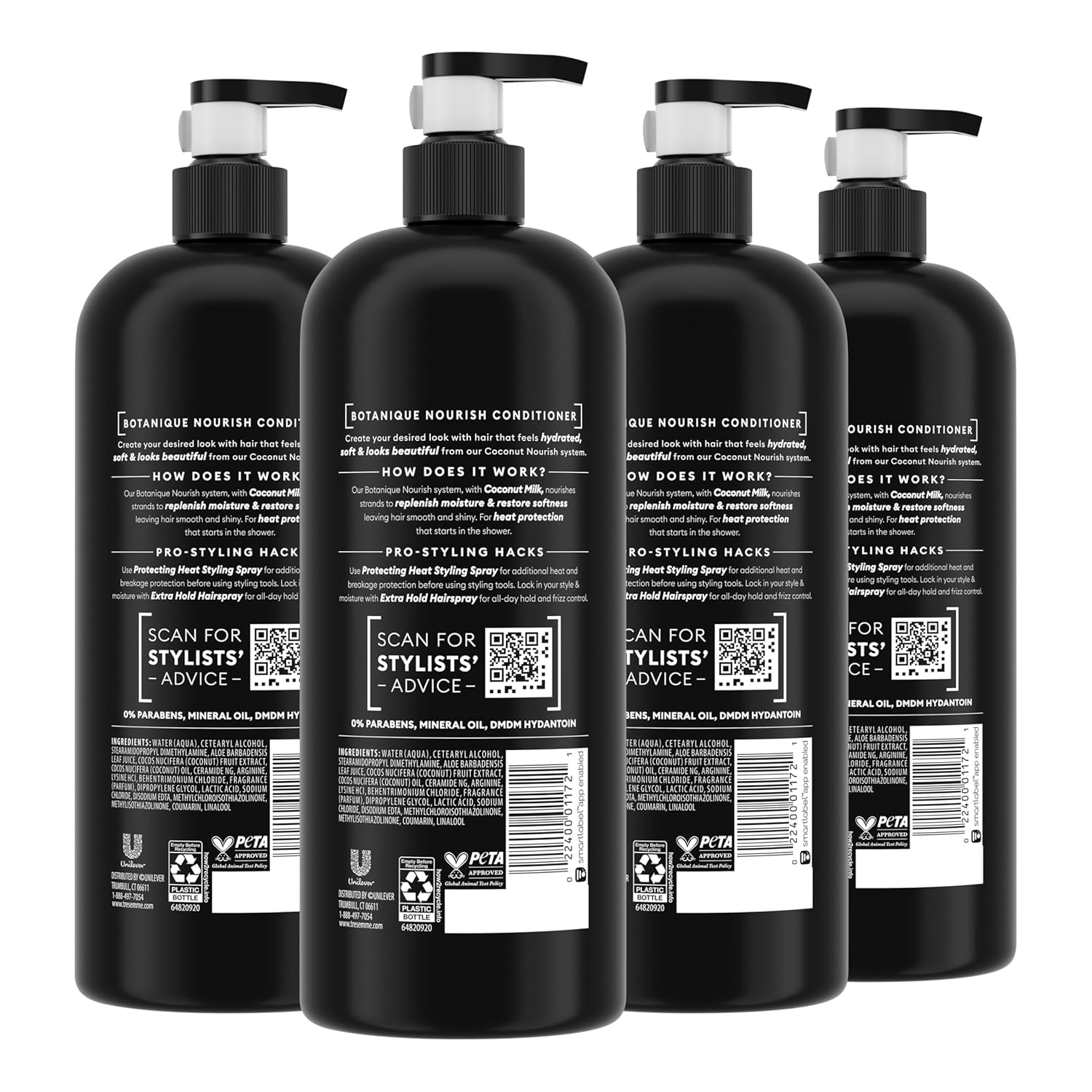 TRESemmé Conditioner Botanique Nourish 4 Pack With 100% Natural Coconut Milk and Aloe Vera 28 Fl Oz - Image 3