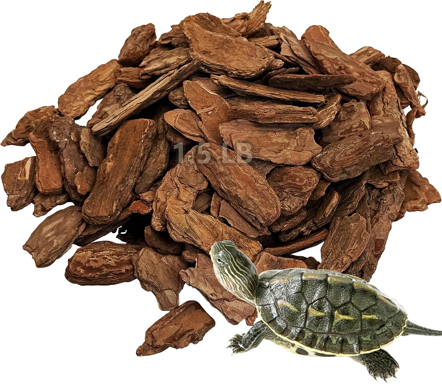 Hamiledyi Reptile Bark Bedding Tortoise Habitat Substrate Natural Terrarium Bark Wood Chips Tank Supplies for Snake Spiders Bearded Dragons Hermit Crabs Geckos - Image 2