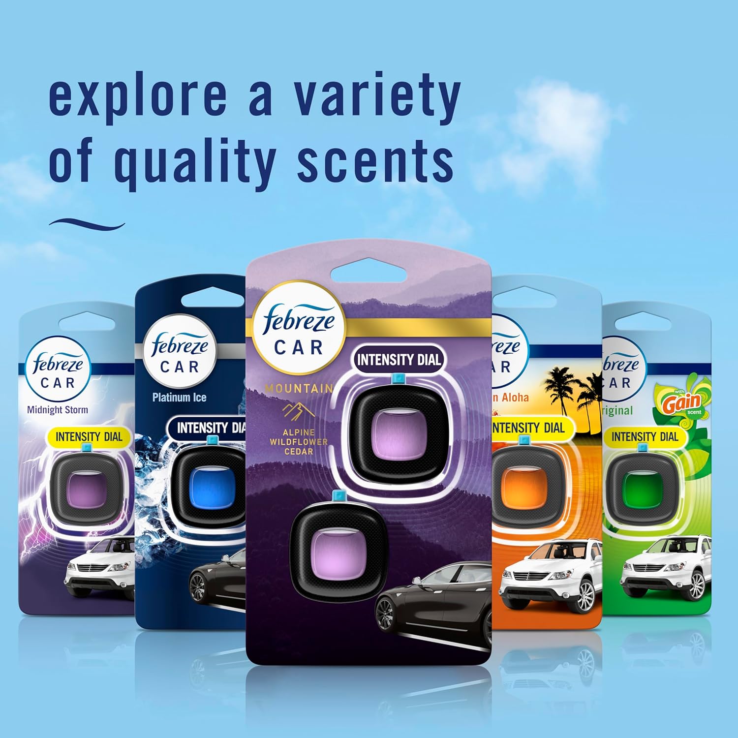 Febreze Car Mountain Scent Air Freshener Vent Clip, .07 oz, 2 Count - Image 7