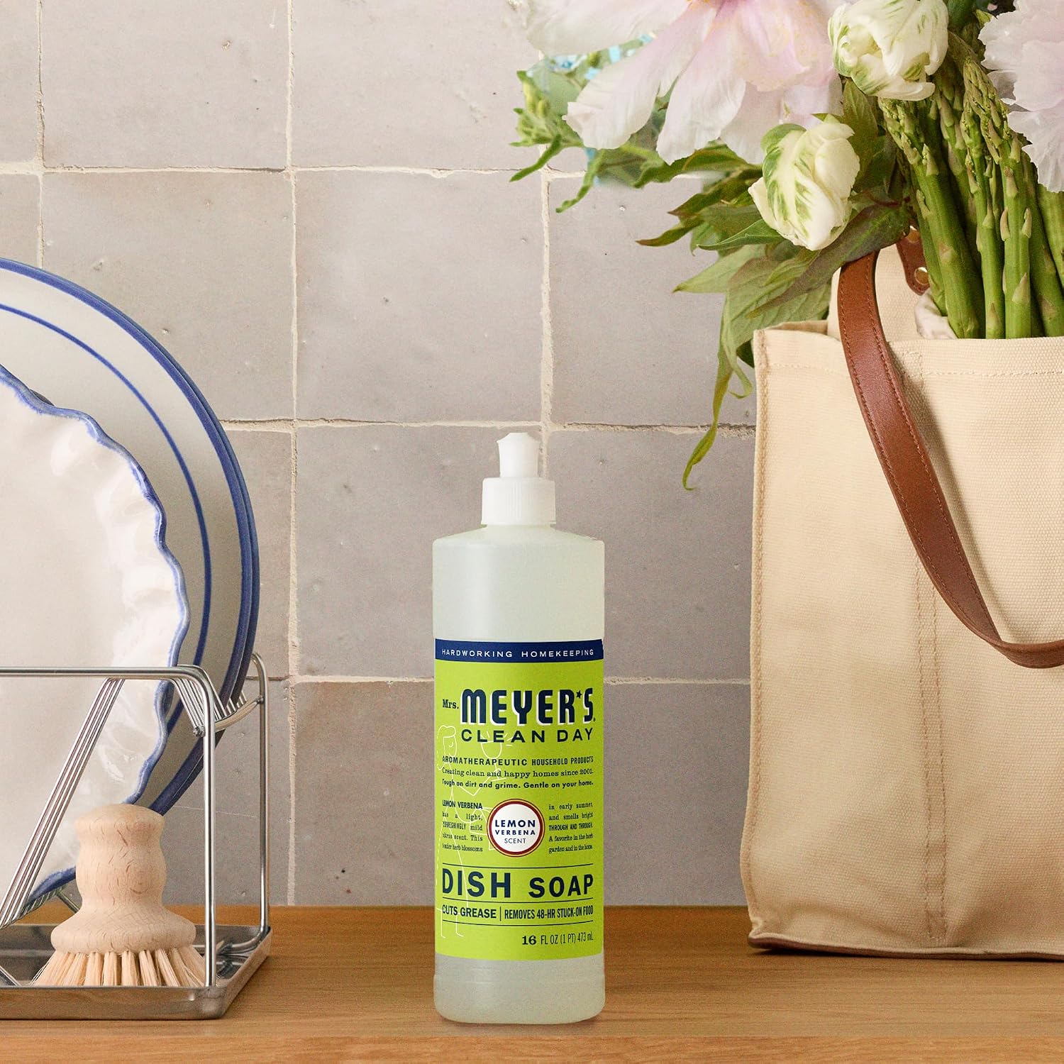 Mrs. meyer's clean day dish soap, 16 fl oz - Image 6