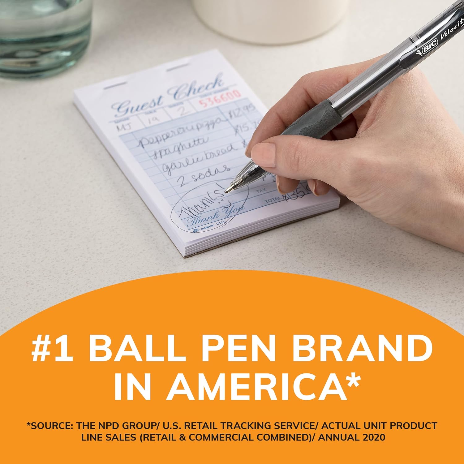BIC Glide Bold Black Ballpoint Pens, Bold Point (1.6mm), 4-Count Pack, Retractable Ballpoint Pens With Comfortable Full Grip - Image 7