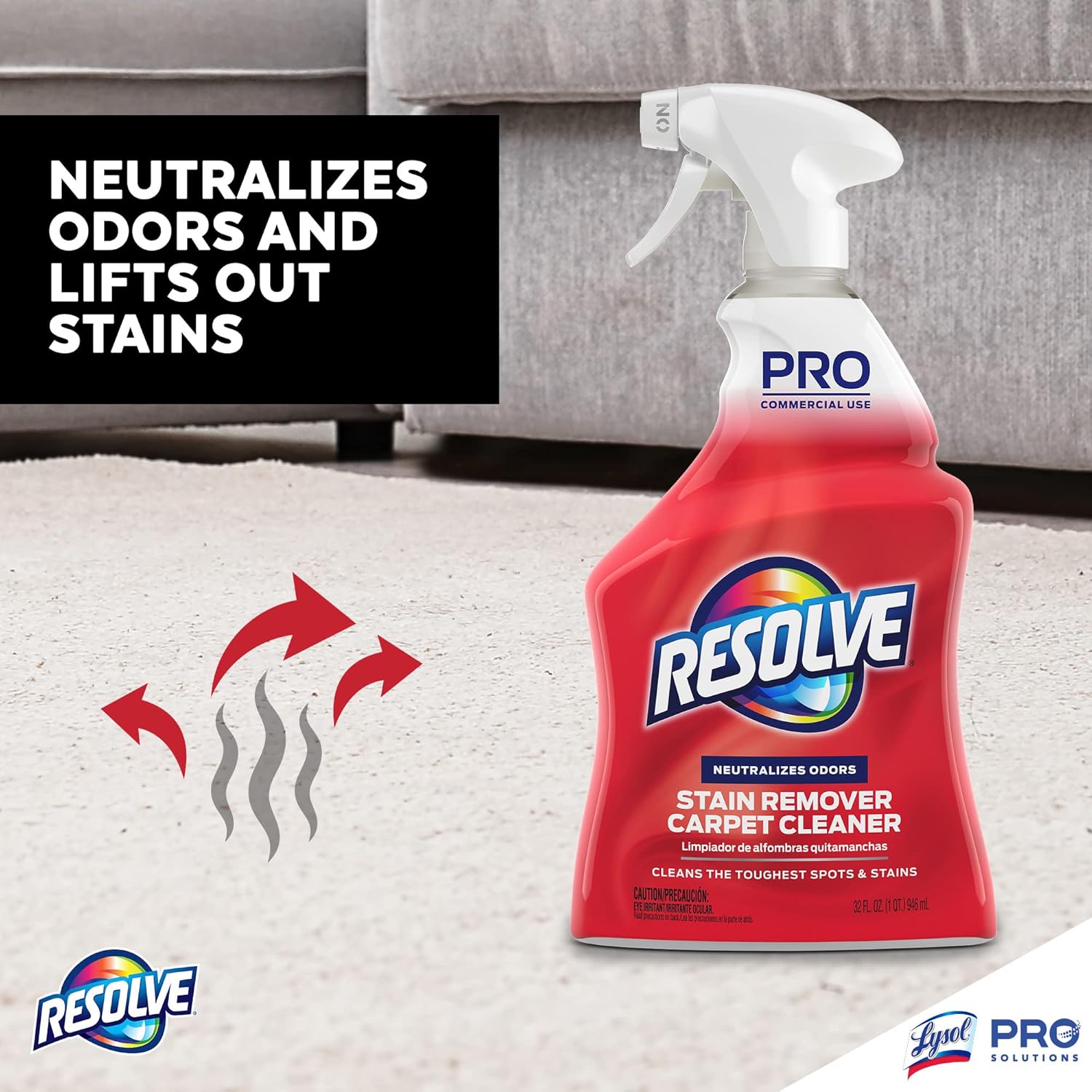 Resolve Professional Strength Spot and Stain Carpet Cleaner, Carpet Cleaner, Carpet Cleaner Solution, 32 Fl Oz - Image 7