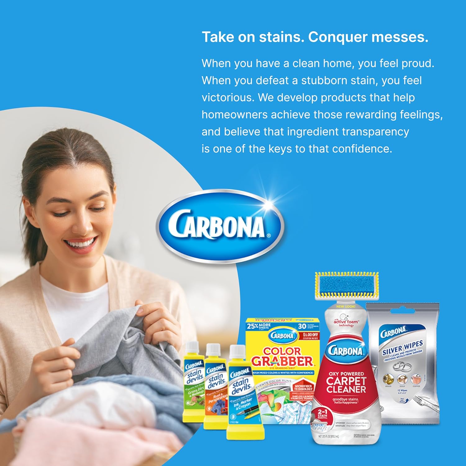 Carbona Laundry Detergent Sheets | Eco-Friendly Washing Detergent | Up to 50 Loads (25 Sheets) | Stain Remover | No Perfume or Dyes | Free & Clear - Image 7