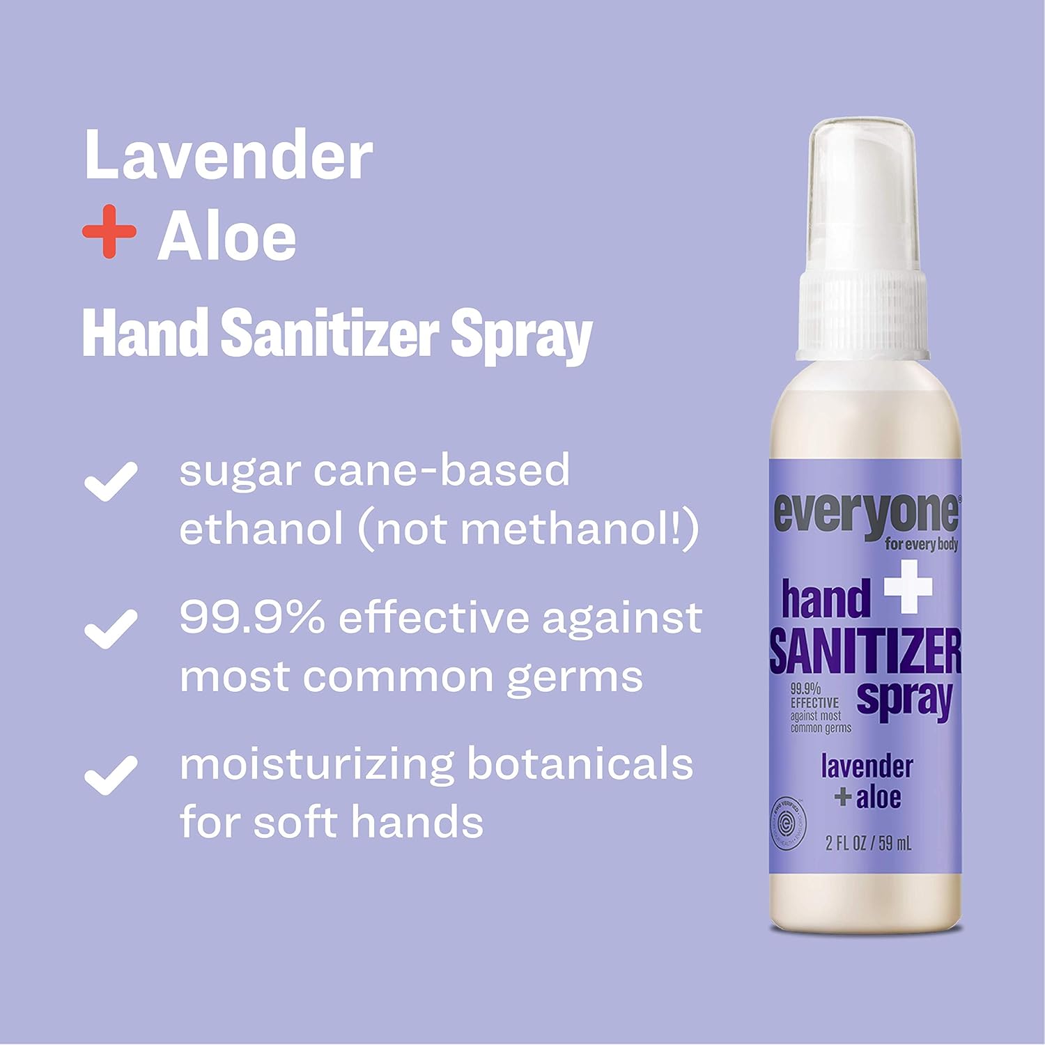 Everyone for Every Body Hand Sanitizer Spray, 2 Ounce, 6 Count Lavender and Aloe 12 Fl Oz - Image 5